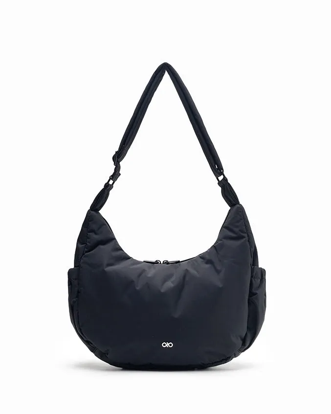 L POSH CRESCENT BAG IN JET BLACK