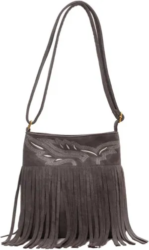Ladies' retro embroidery bag, textured frosted tassel bag, ethnic style shoulder crossbody bag