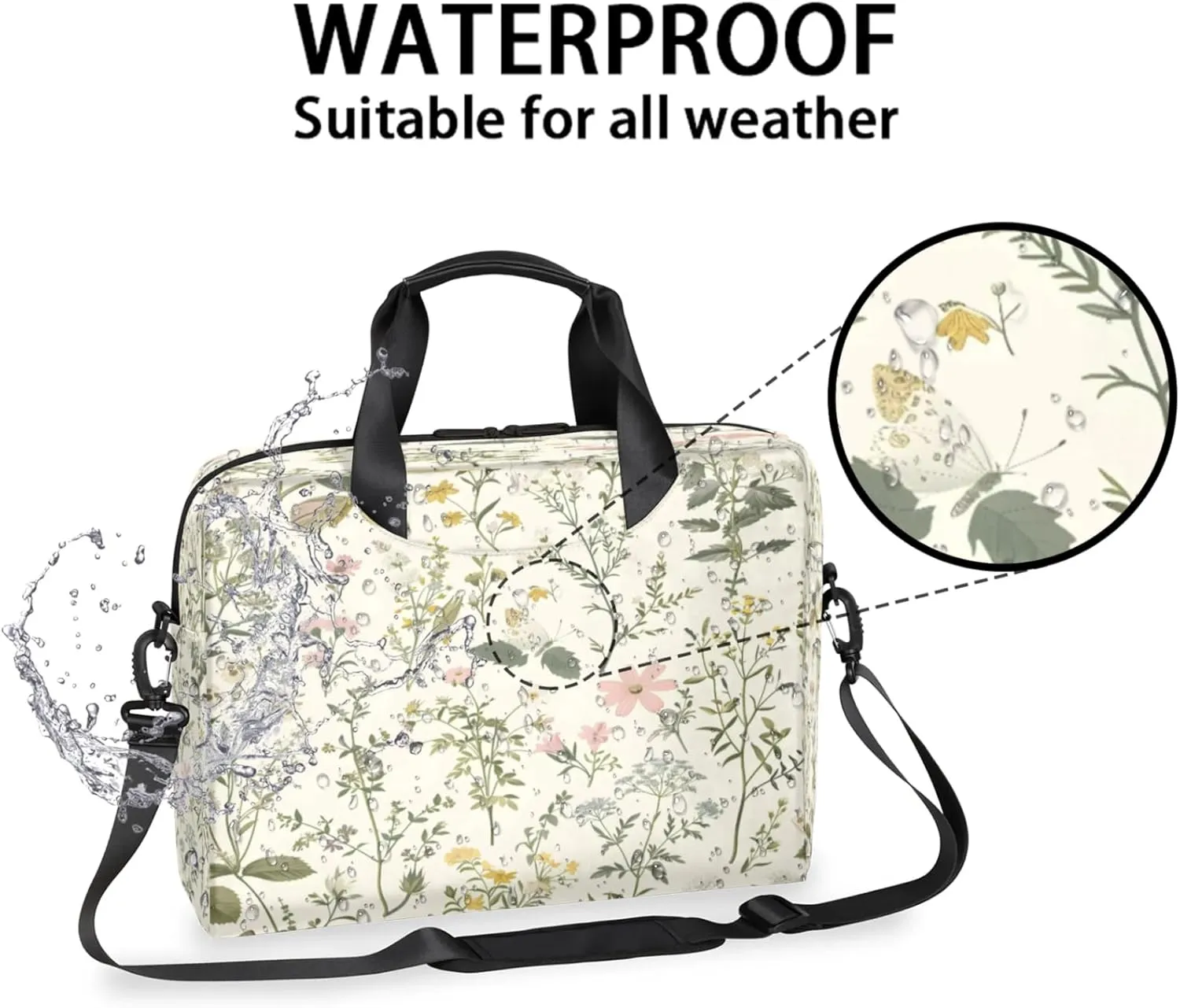 Laptop Shoulder Bag Compatible with Handle, Messenger Shoulder Case for Laptop or Tablet, Laptop Carrying Case