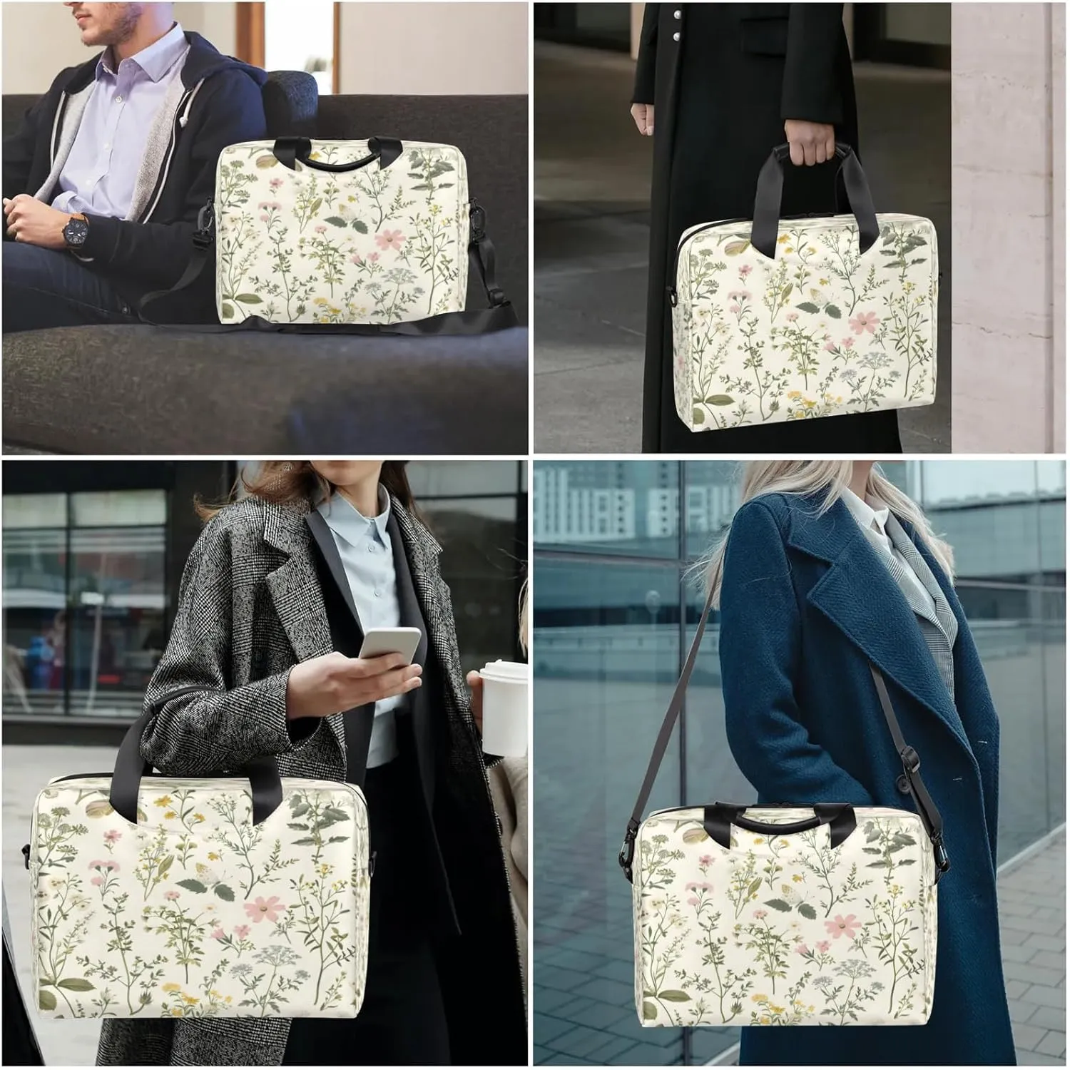 Laptop Shoulder Bag Compatible with Handle, Messenger Shoulder Case for Laptop or Tablet, Laptop Carrying Case