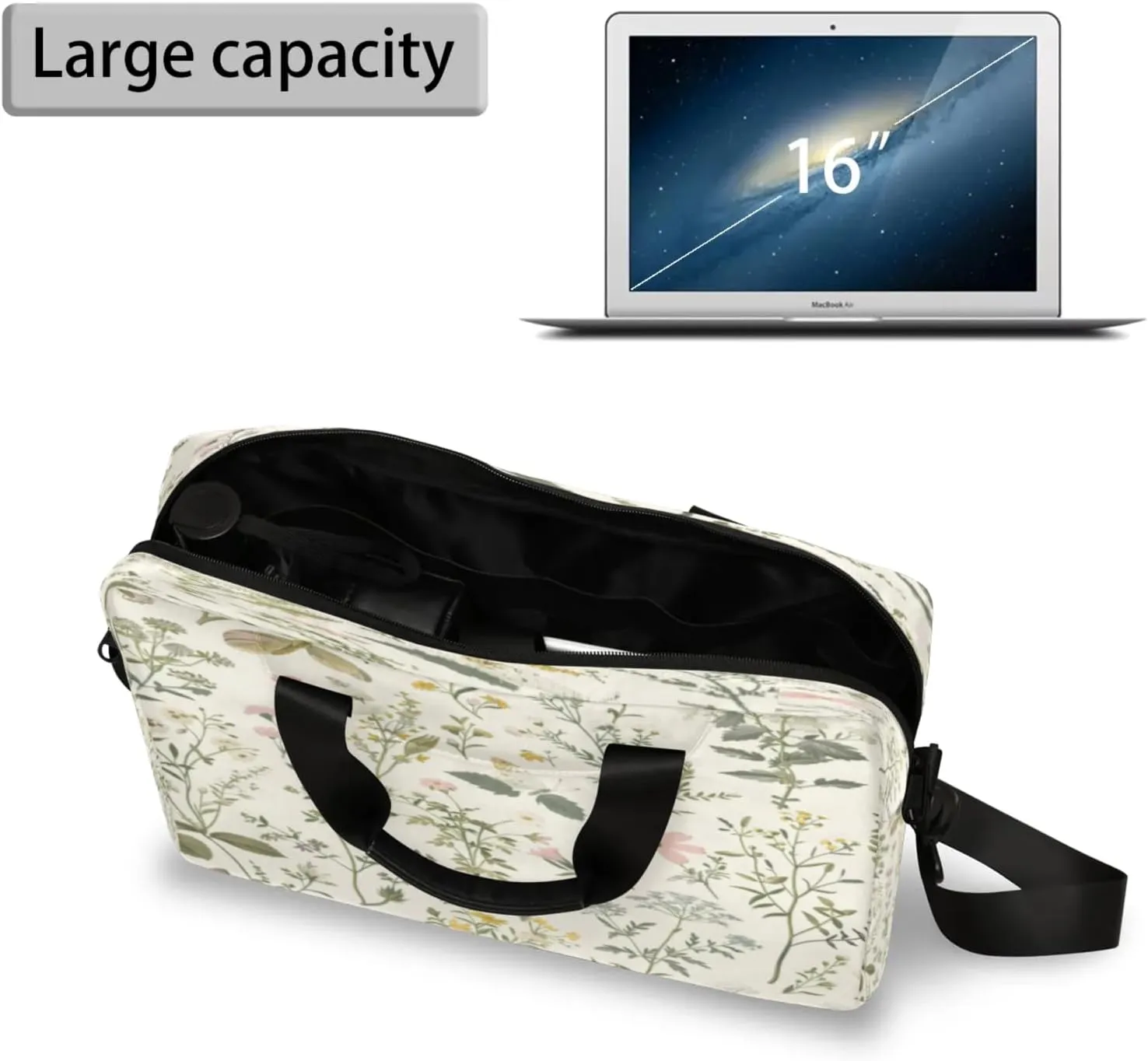 Laptop Shoulder Bag Compatible with Handle, Messenger Shoulder Case for Laptop or Tablet, Laptop Carrying Case