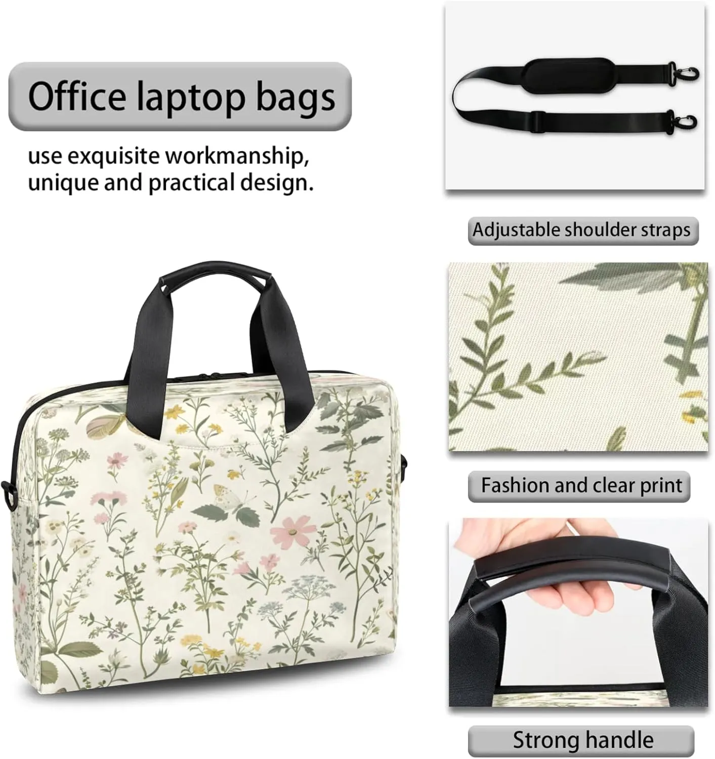 Laptop Shoulder Bag Compatible with Handle, Messenger Shoulder Case for Laptop or Tablet, Laptop Carrying Case