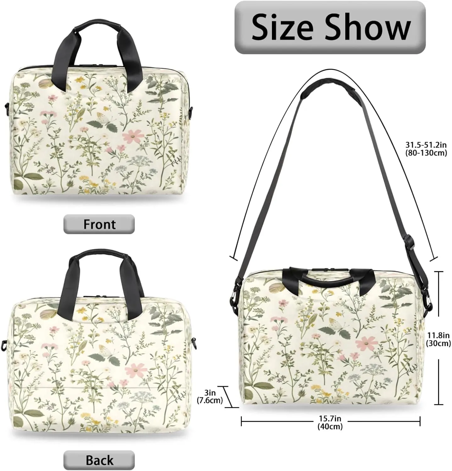 Laptop Shoulder Bag Compatible with Handle, Messenger Shoulder Case for Laptop or Tablet, Laptop Carrying Case