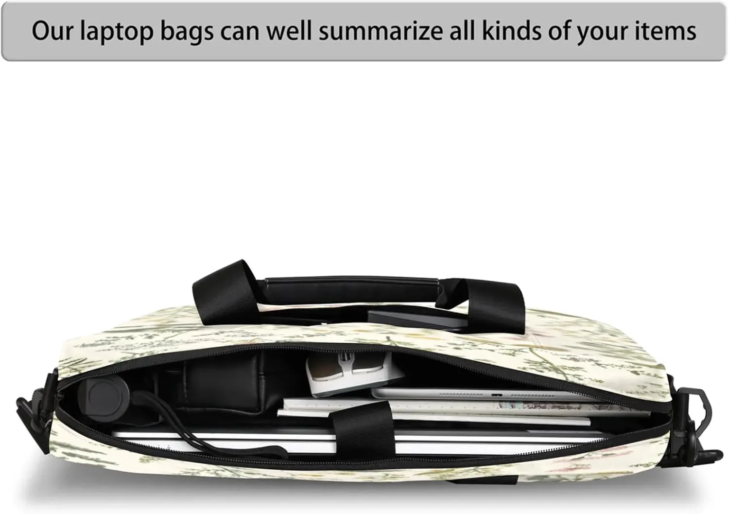 Laptop Shoulder Bag Compatible with Handle, Messenger Shoulder Case for Laptop or Tablet, Laptop Carrying Case