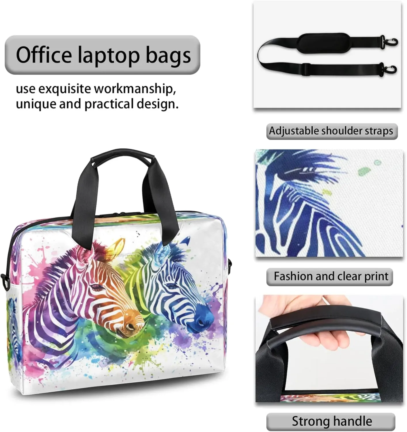 Laptop Shoulder Bag Compatible with Handle, Messenger Shoulder Case for Laptop or Tablet, Laptop Carrying Case