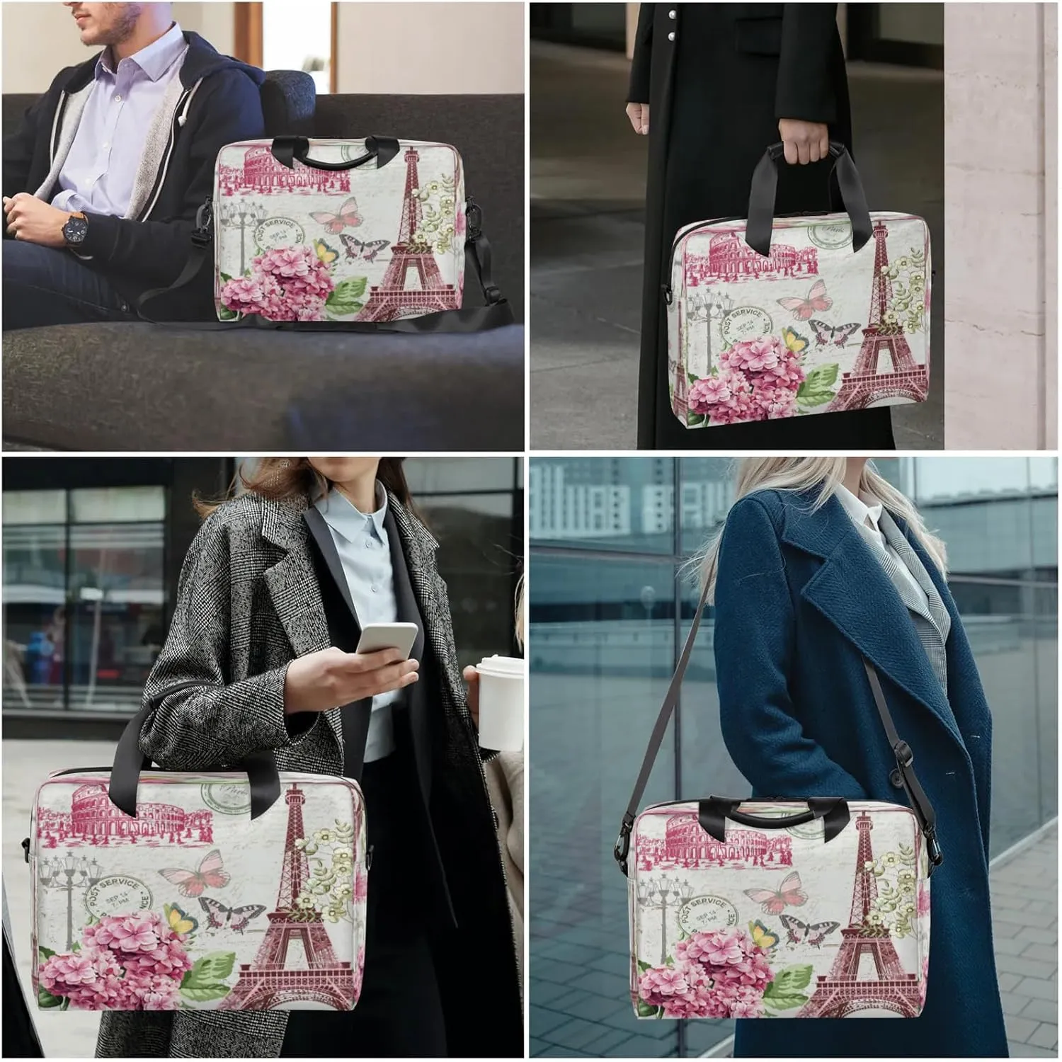 Laptop Shoulder Bag Compatible with Handle, Messenger Shoulder Case for Tablet, Laptop Carrying Case