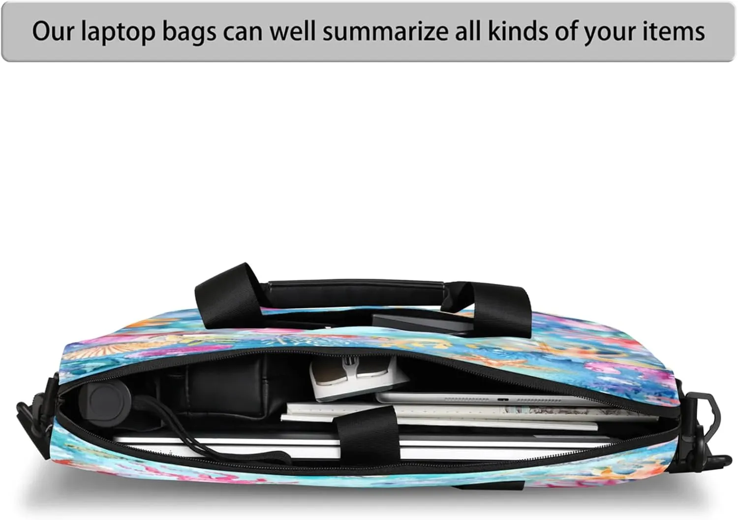 Laptop Shoulder Bag Compatible with Handle, Messenger Shoulder Case for Tablet, Laptop Carrying Case