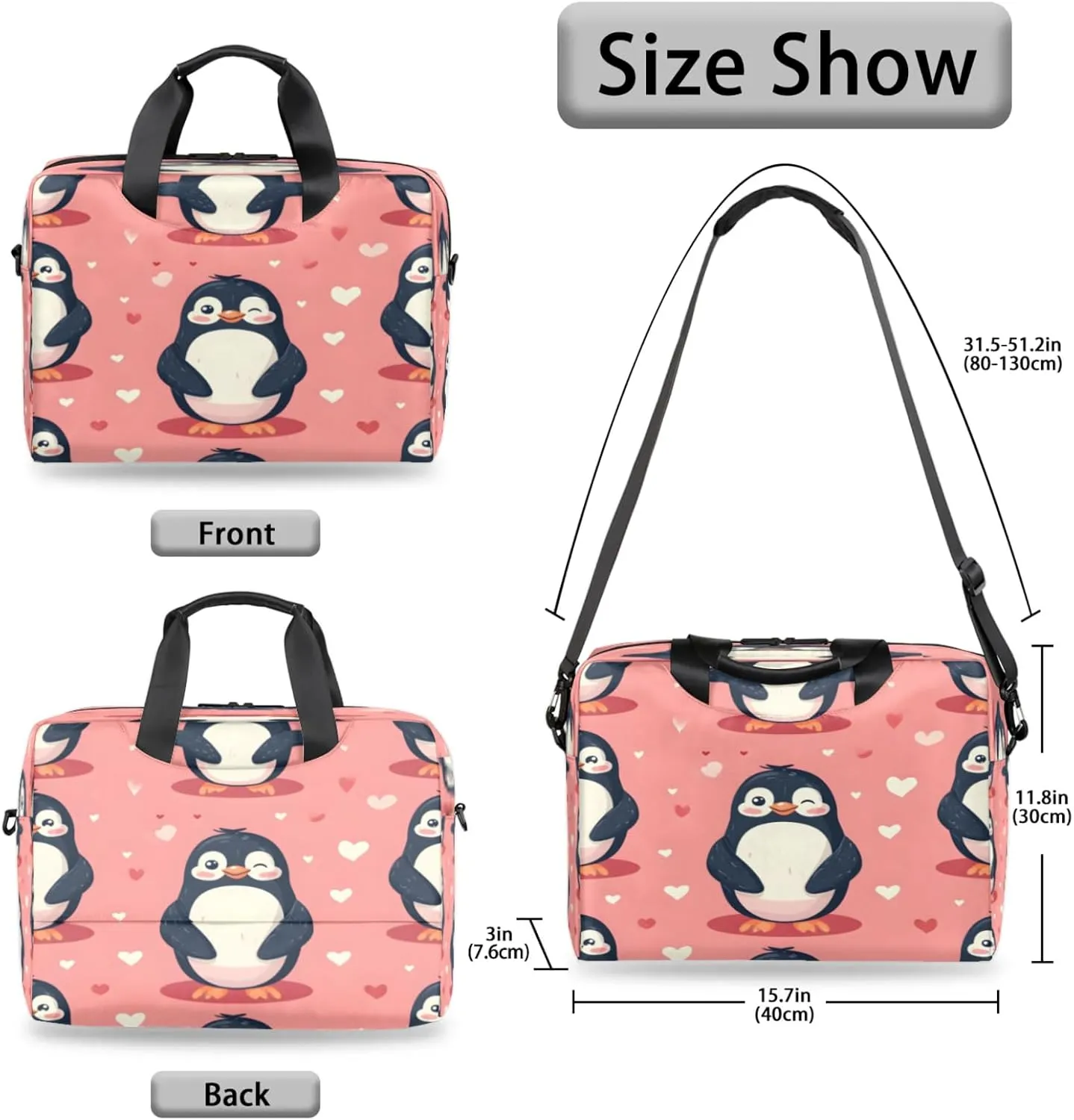 Laptop Shoulder Bag Compatible with Handle, Messenger Shoulder Case for Tablet, Laptop Carrying Case