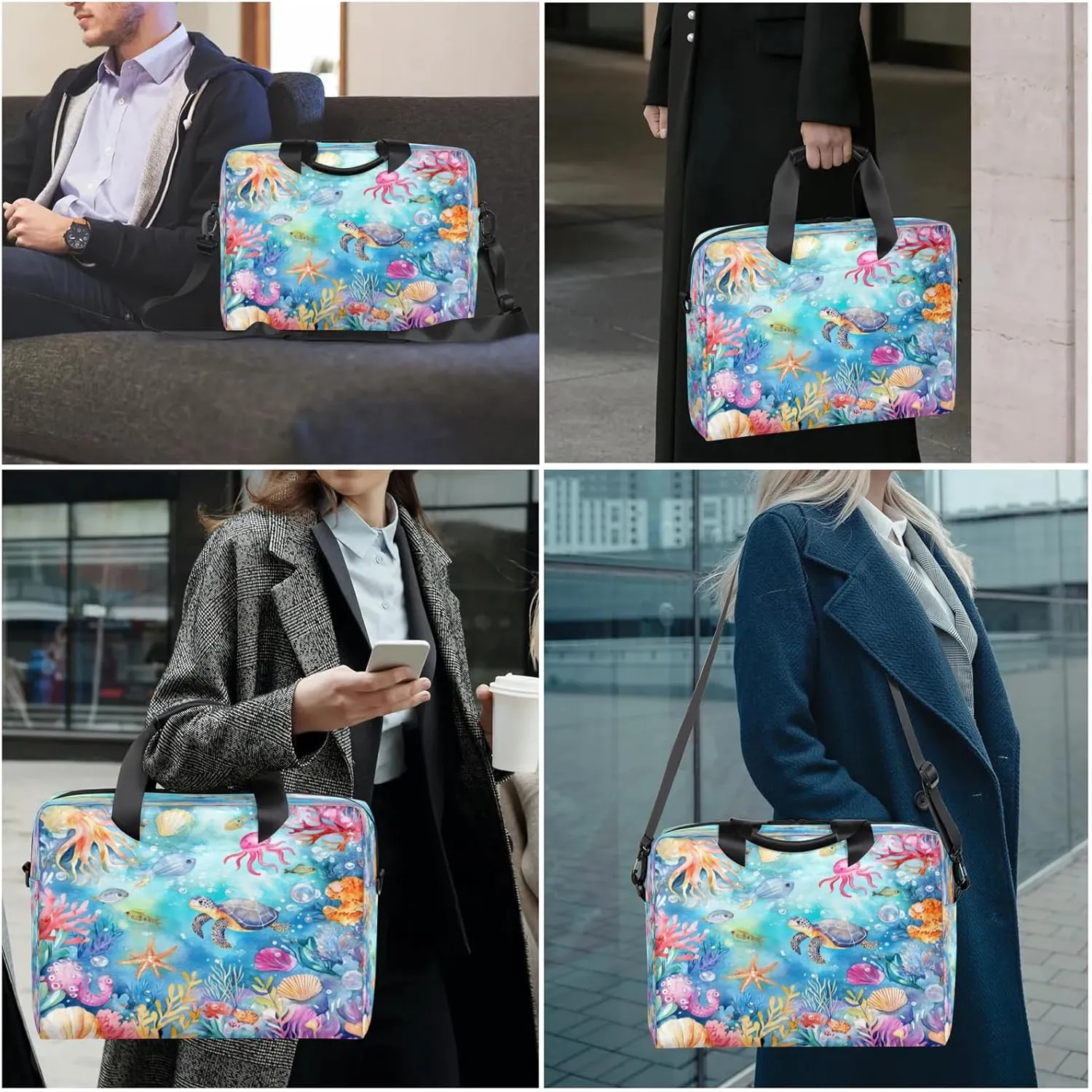 Laptop Shoulder Bag Compatible with Handle, Messenger Shoulder Case for Tablet, Laptop Carrying Case