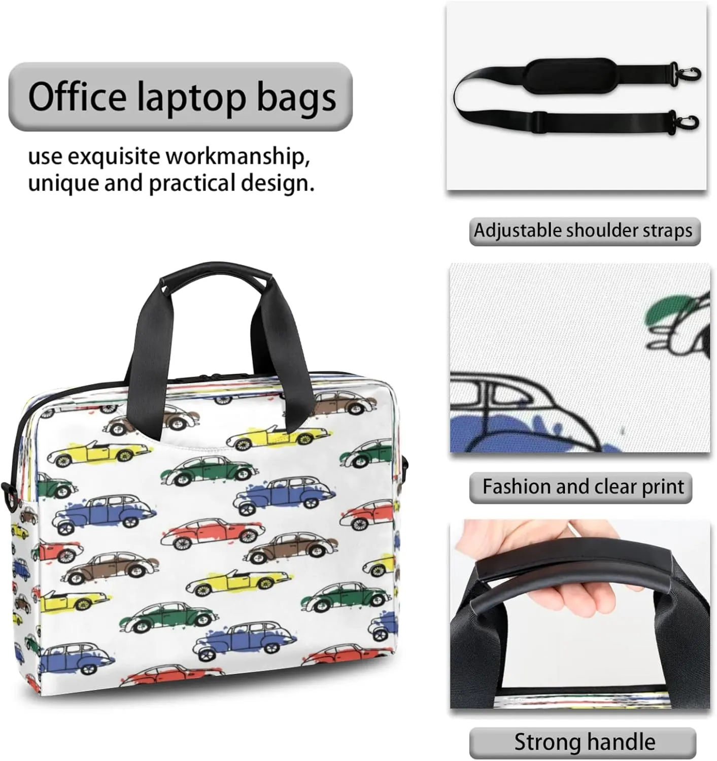 Laptop Shoulder Bag Compatible with Handle, Messenger Shoulder Case for Tablet, Laptop Carrying Case