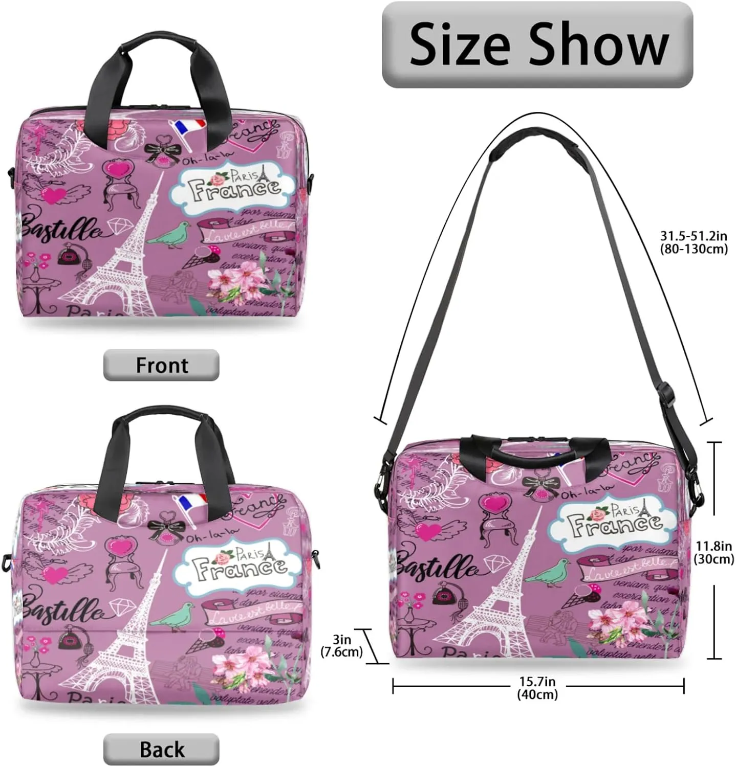 Laptop Shoulder Bag Compatible with Handle, Messenger Shoulder Case for Tablet, Laptop Carrying Case