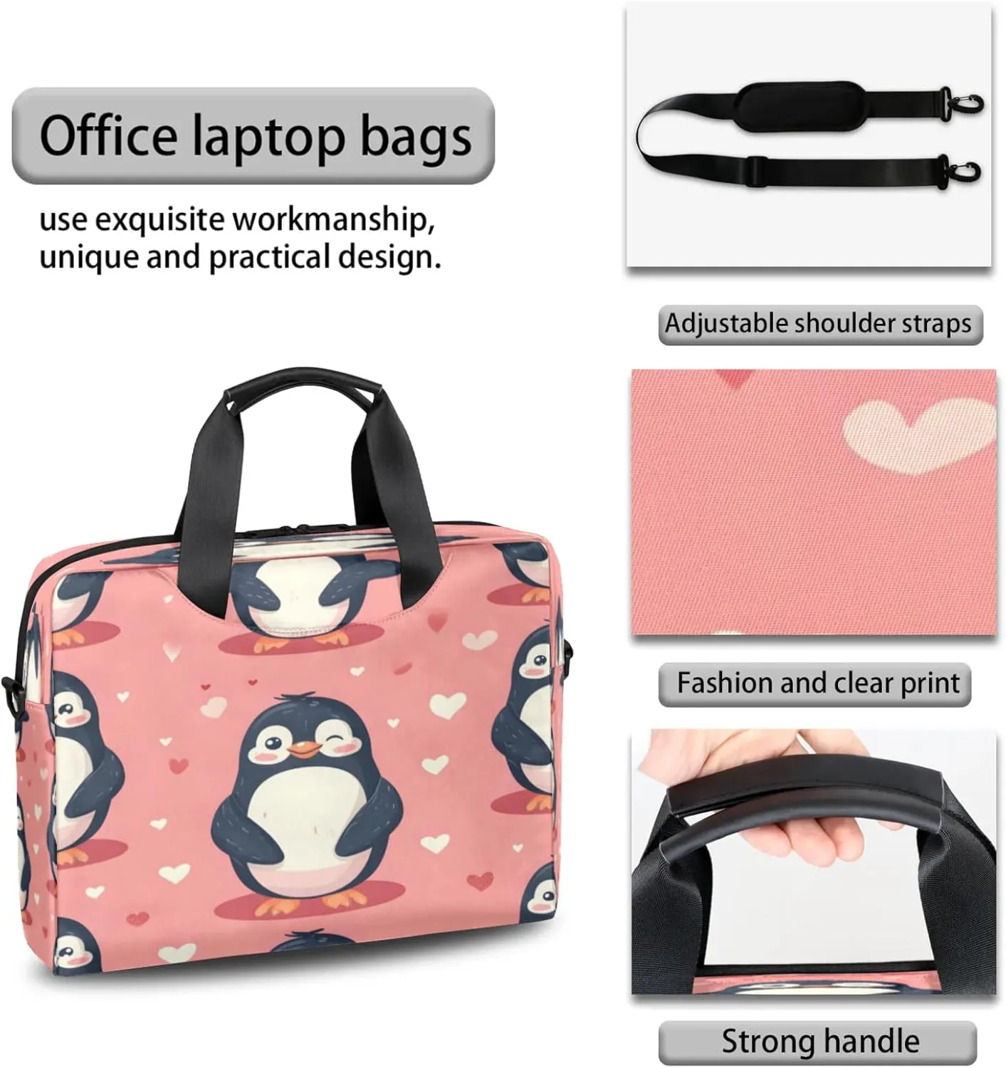 Laptop Shoulder Bag Compatible with Handle, Messenger Shoulder Case for Tablet, Laptop Carrying Case