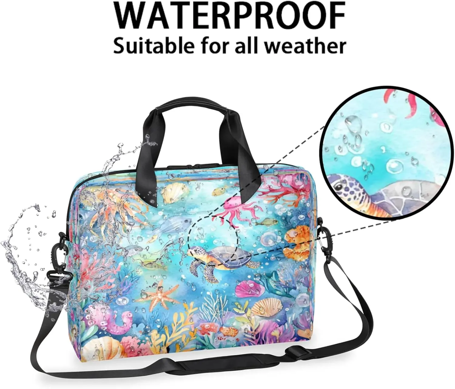 Laptop Shoulder Bag Compatible with Handle, Messenger Shoulder Case for Tablet, Laptop Carrying Case