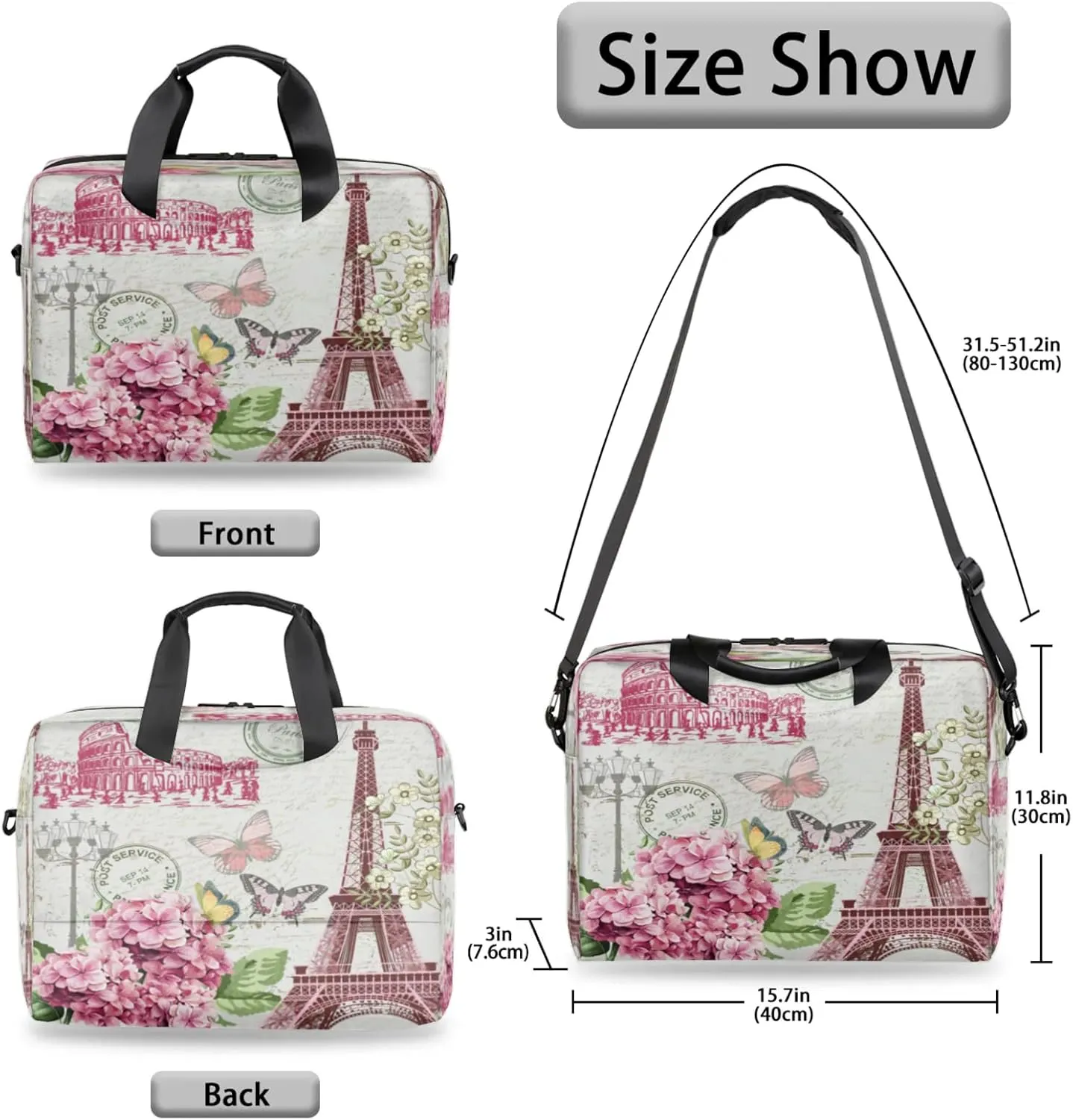Laptop Shoulder Bag Compatible with Handle, Messenger Shoulder Case for Tablet, Laptop Carrying Case