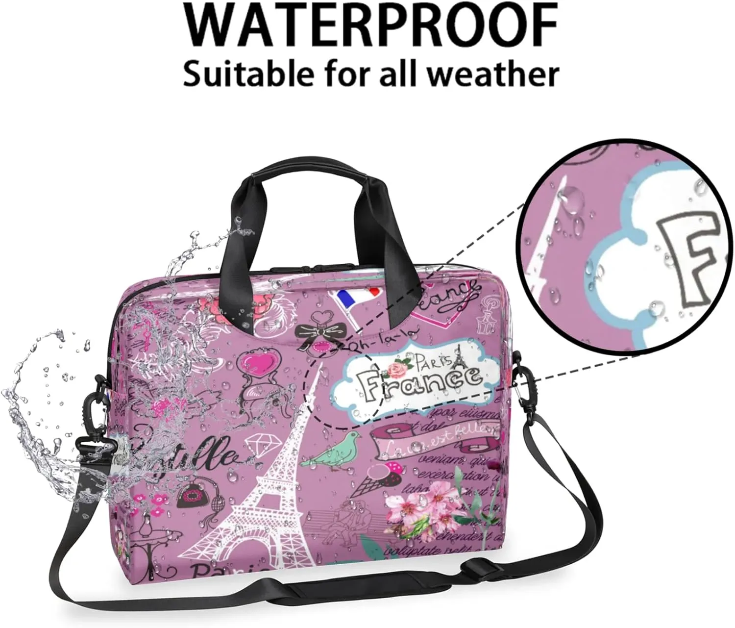 Laptop Shoulder Bag Compatible with Handle, Messenger Shoulder Case for Tablet, Laptop Carrying Case