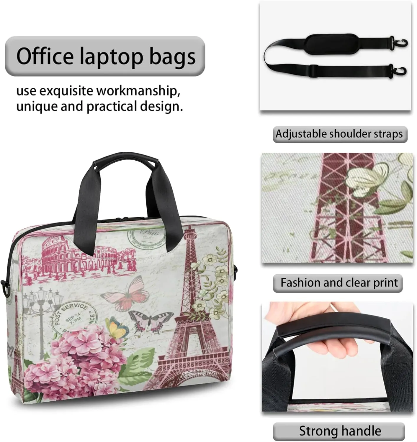 Laptop Shoulder Bag Compatible with Handle, Messenger Shoulder Case for Tablet, Laptop Carrying Case