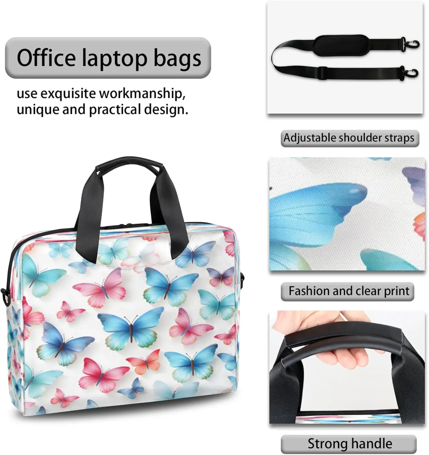 Laptop Shoulder Bag Compatible with Handle, Messenger Shoulder Case for Tablet, Laptop Carrying Case