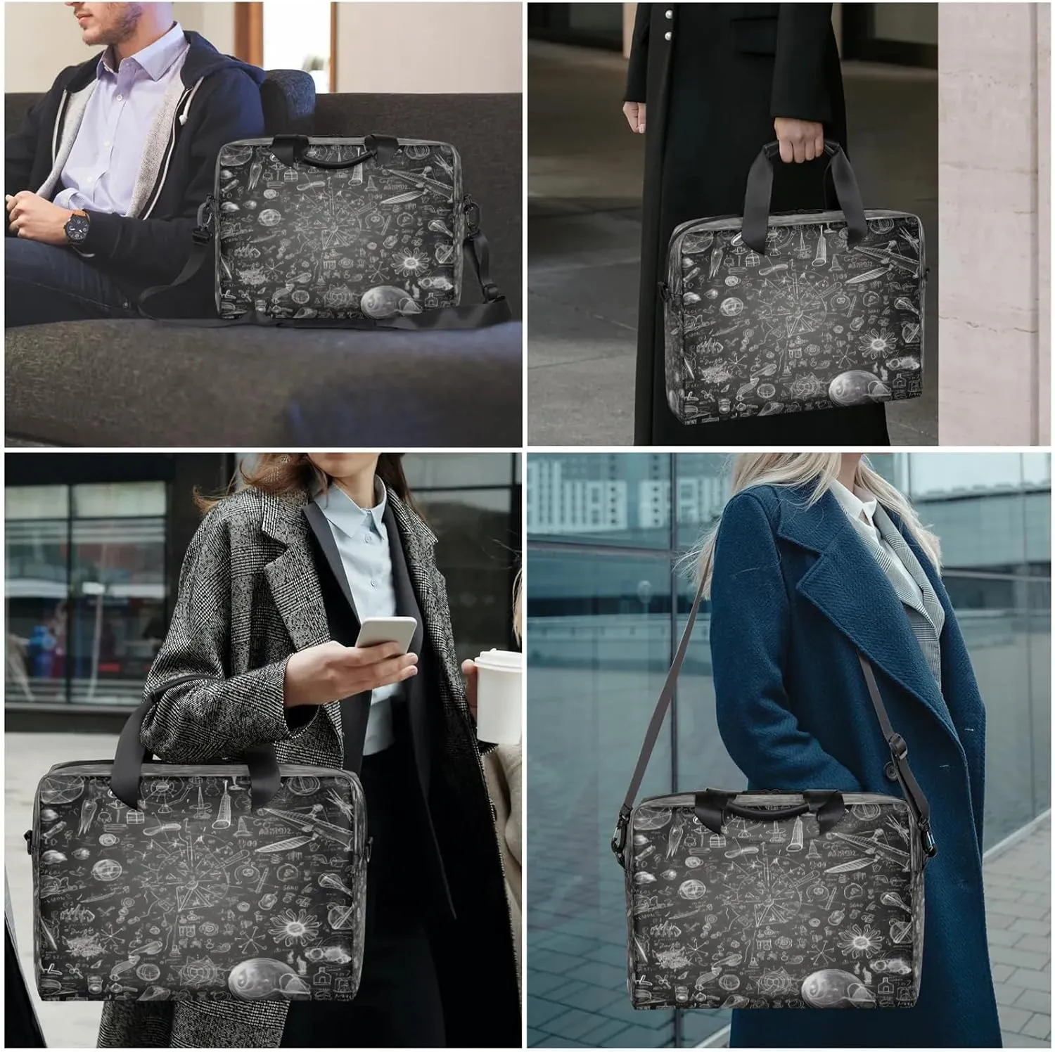 Laptop Shoulder Bag Compatible with Handle, Messenger Shoulder Case for Tablet, Laptop Carrying Case