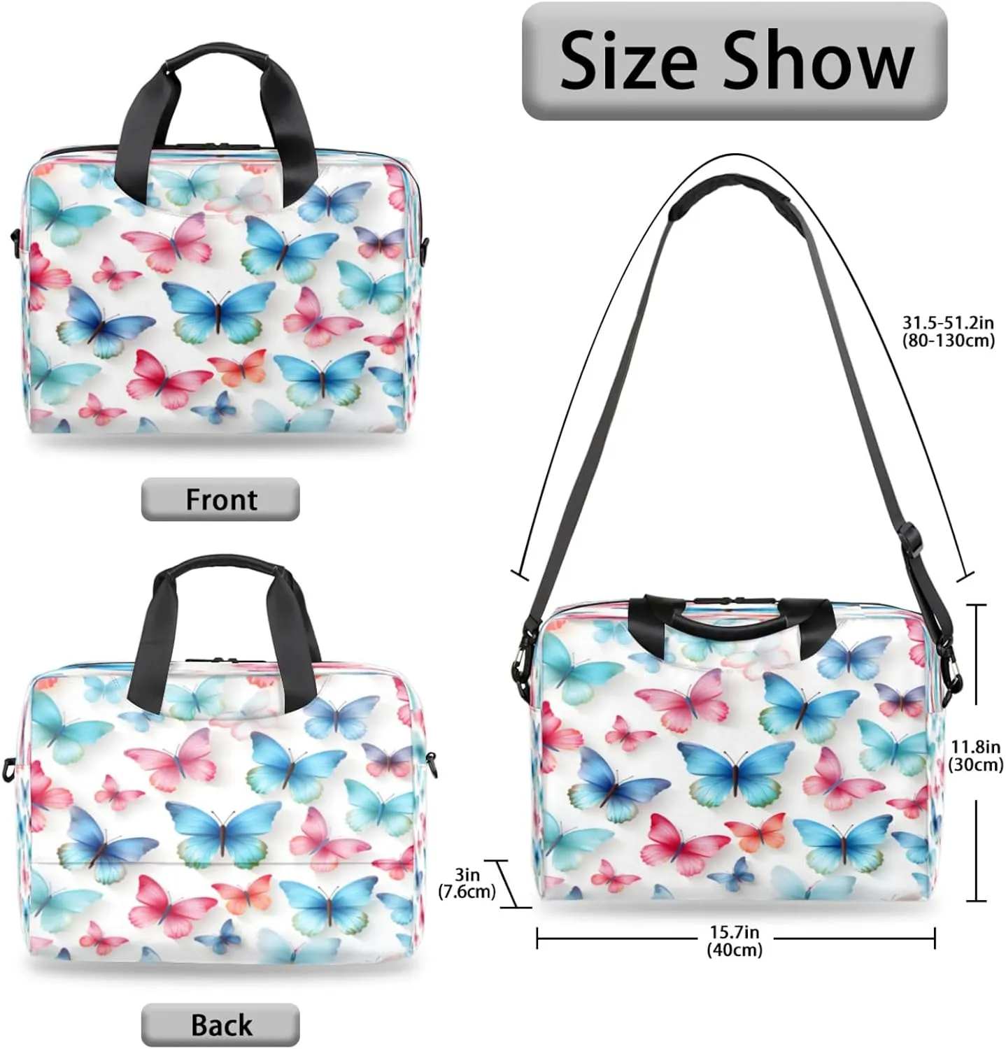 Laptop Shoulder Bag Compatible with Handle, Messenger Shoulder Case for Tablet, Laptop Carrying Case