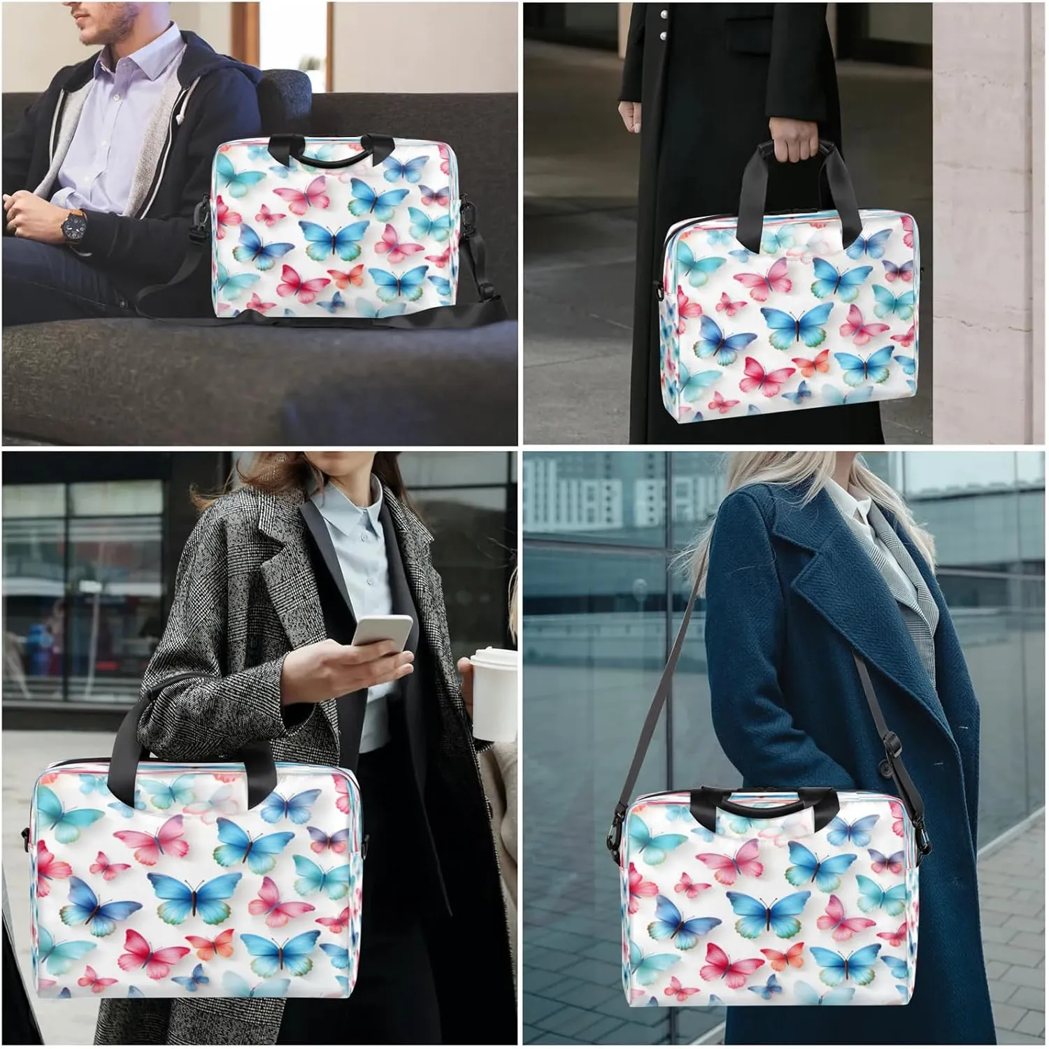Laptop Shoulder Bag Compatible with Handle, Messenger Shoulder Case for Tablet, Laptop Carrying Case
