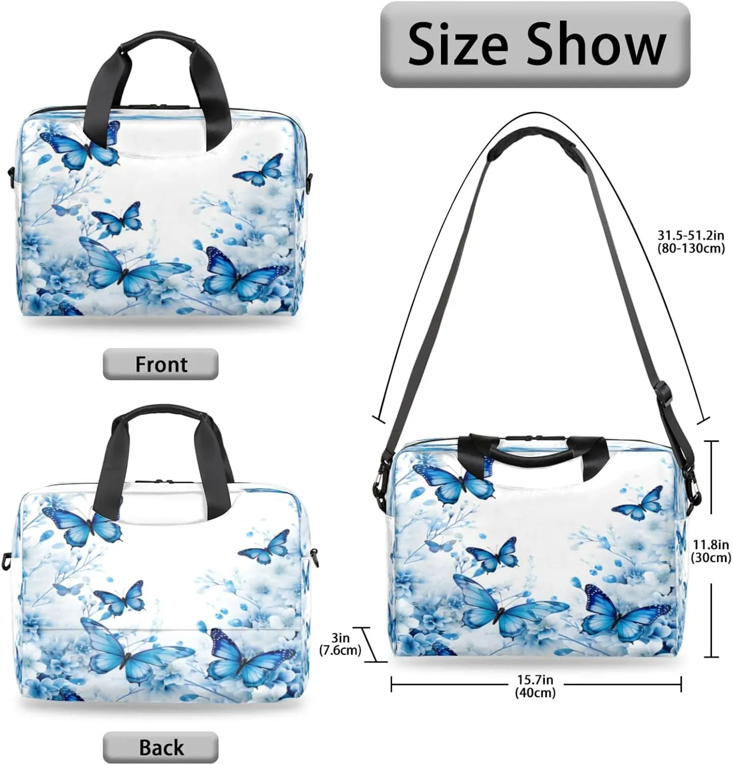 Laptop Shoulder Bag Compatible with Handle, Messenger Shoulder Case for Tablet, Laptop Carrying Case