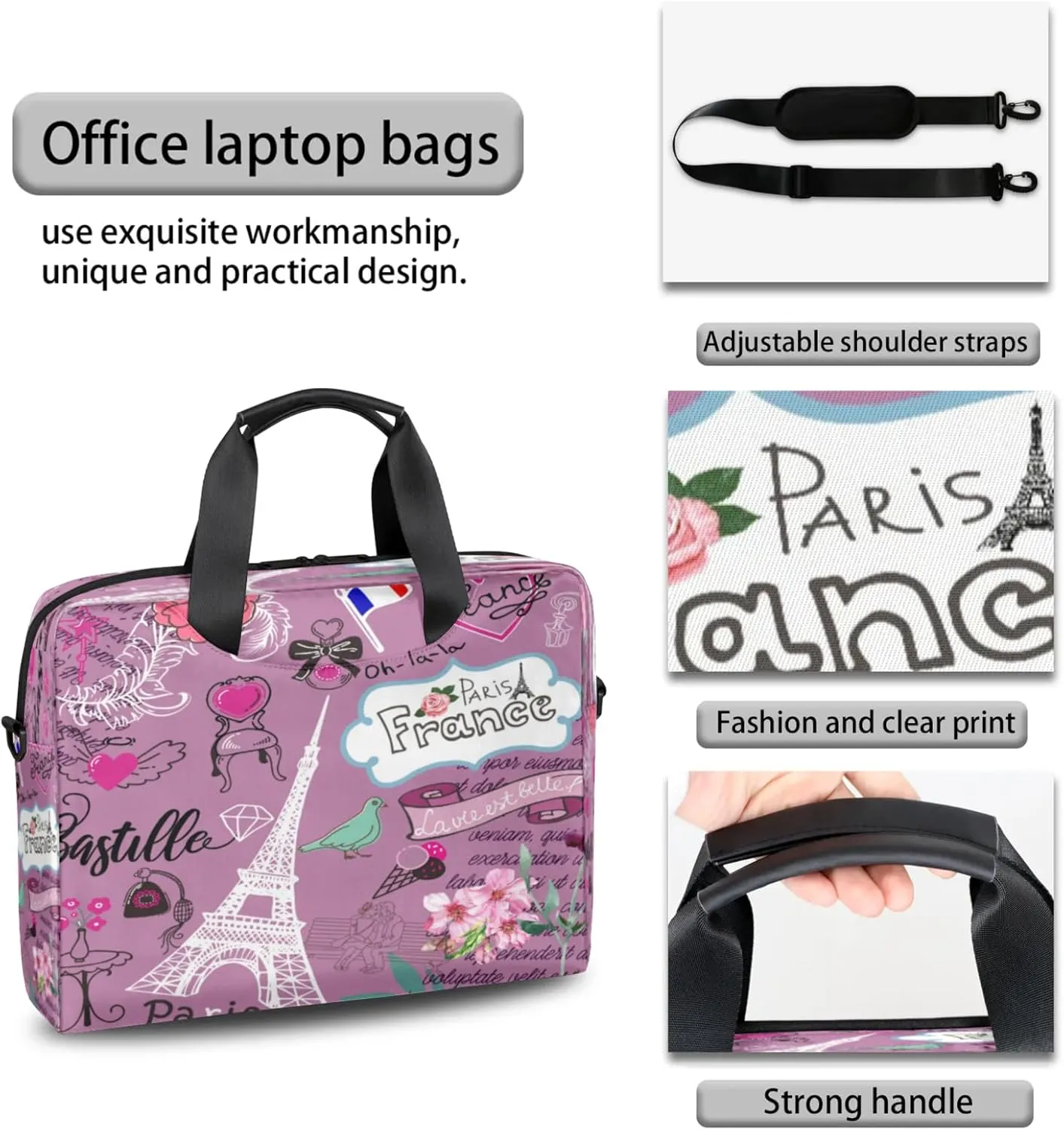 Laptop Shoulder Bag Compatible with Handle, Messenger Shoulder Case for Tablet, Laptop Carrying Case