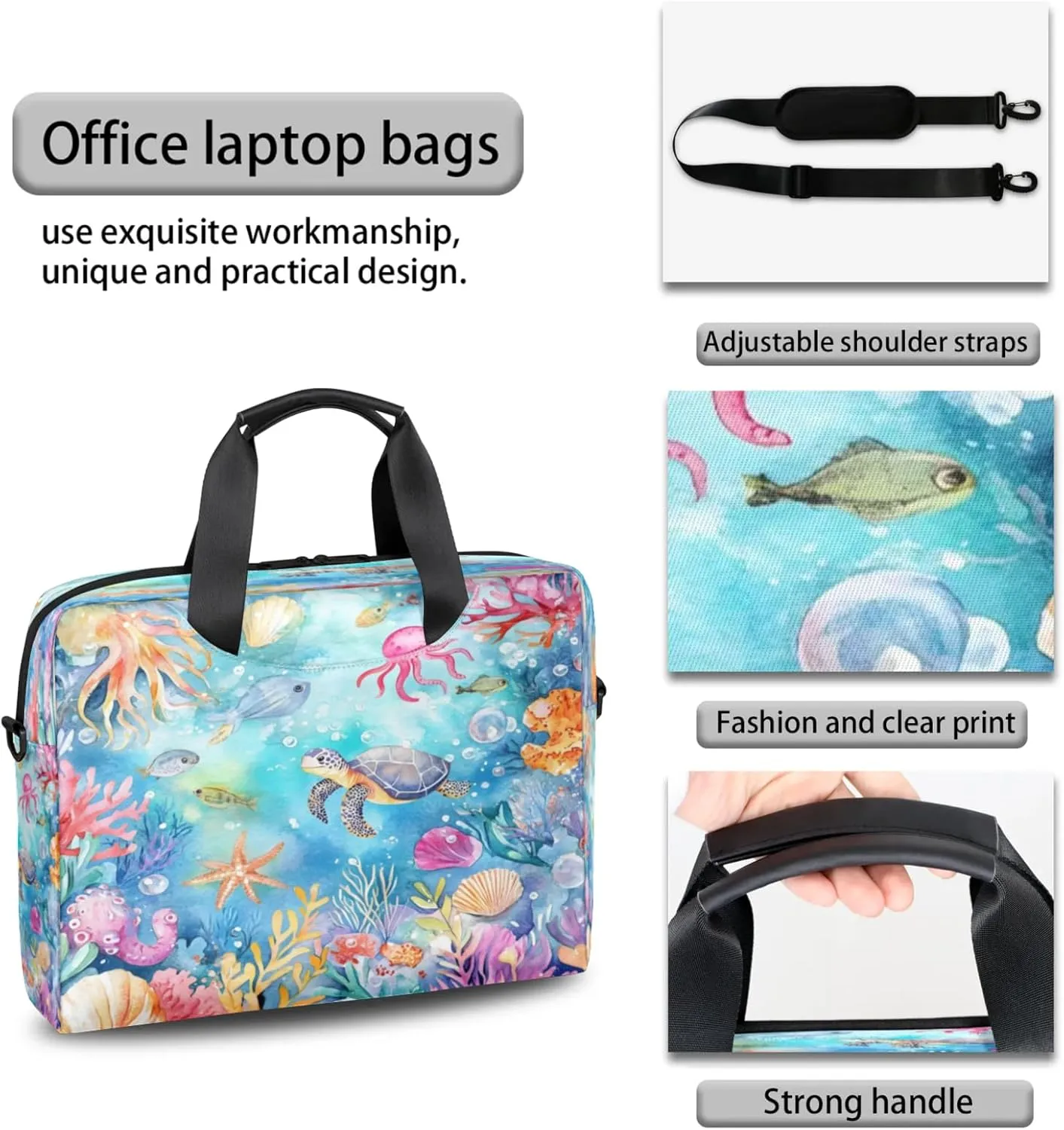 Laptop Shoulder Bag Compatible with Handle, Messenger Shoulder Case for Tablet, Laptop Carrying Case