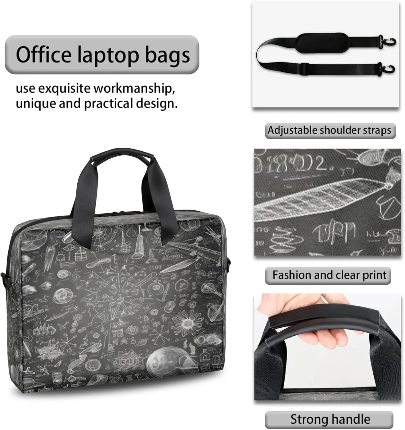 Laptop Shoulder Bag Compatible with Handle, Messenger Shoulder Case for Tablet, Laptop Carrying Case