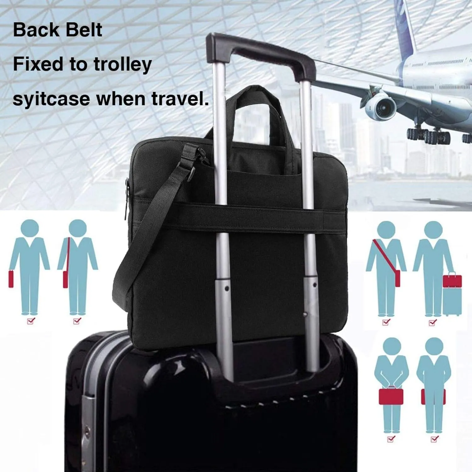 Laptop Tote Bag Men Women Snowman and Village Shoulder Laptop Sleeve Briefcase Messenger Computer Bag