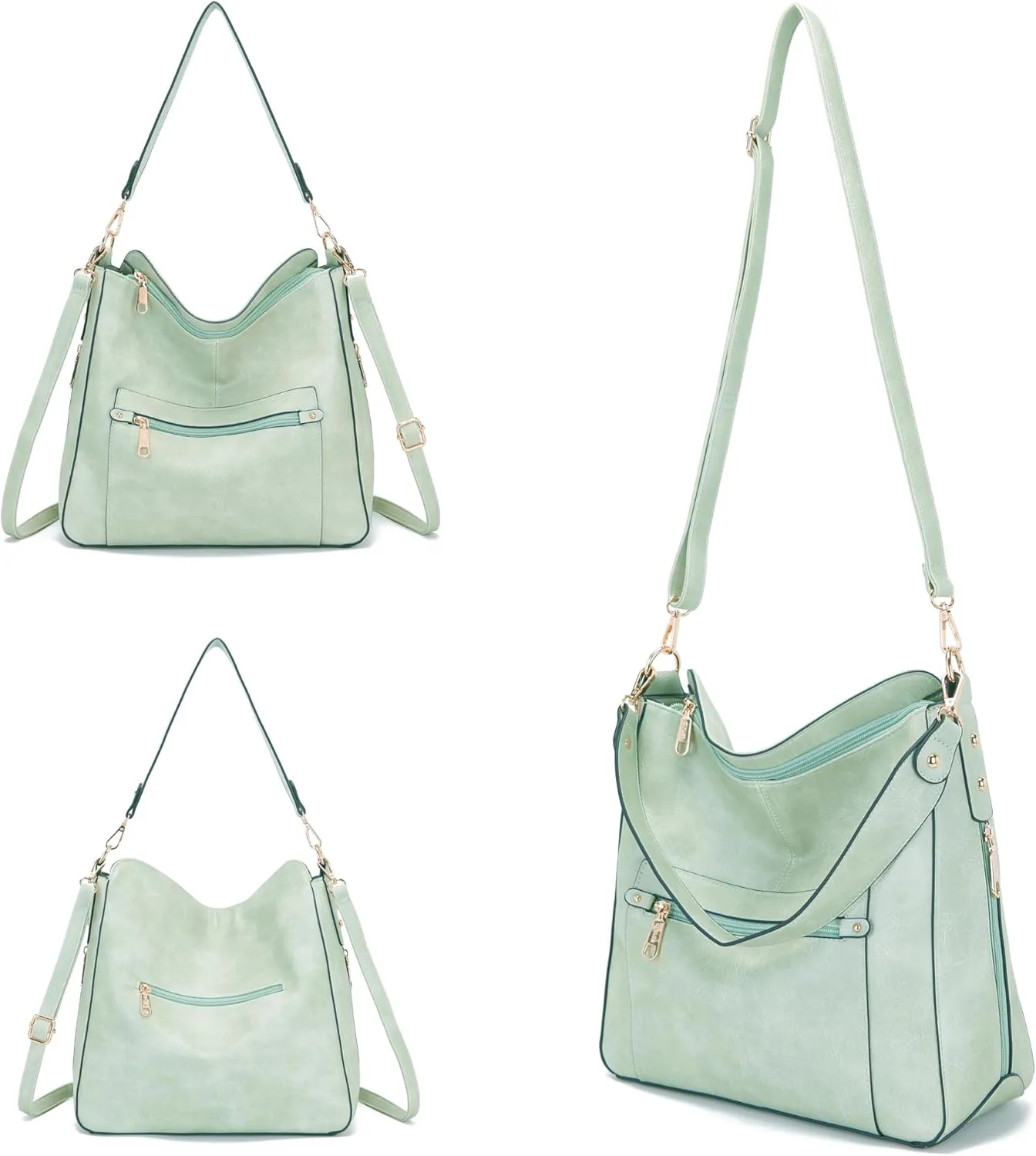 Large Crossbody Purses Set For Women Shoulder Tote Handbags Ladies Hobo Bags With Matching Wallet 4PCS