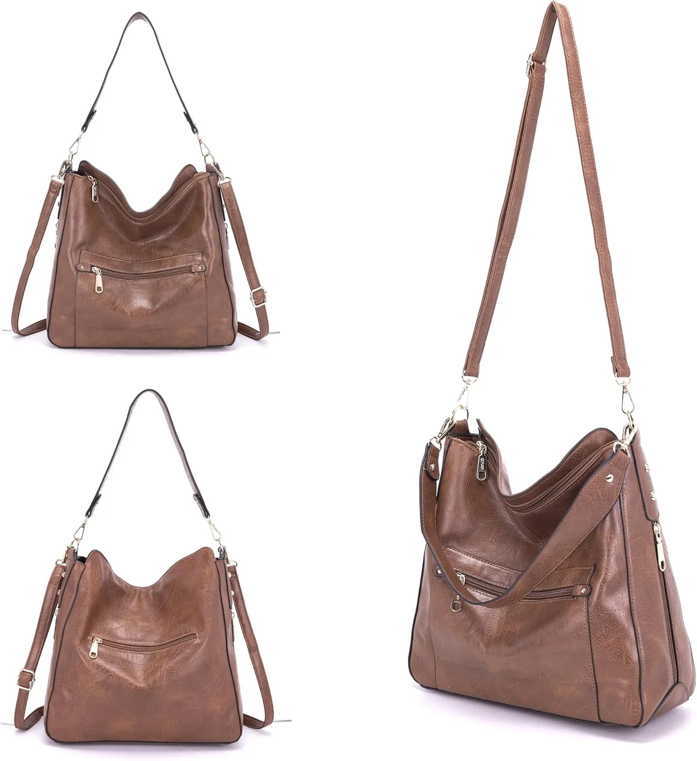 Large Crossbody Purses Set For Women Shoulder Tote Handbags Ladies Hobo Bags With Matching Wallet 4PCS