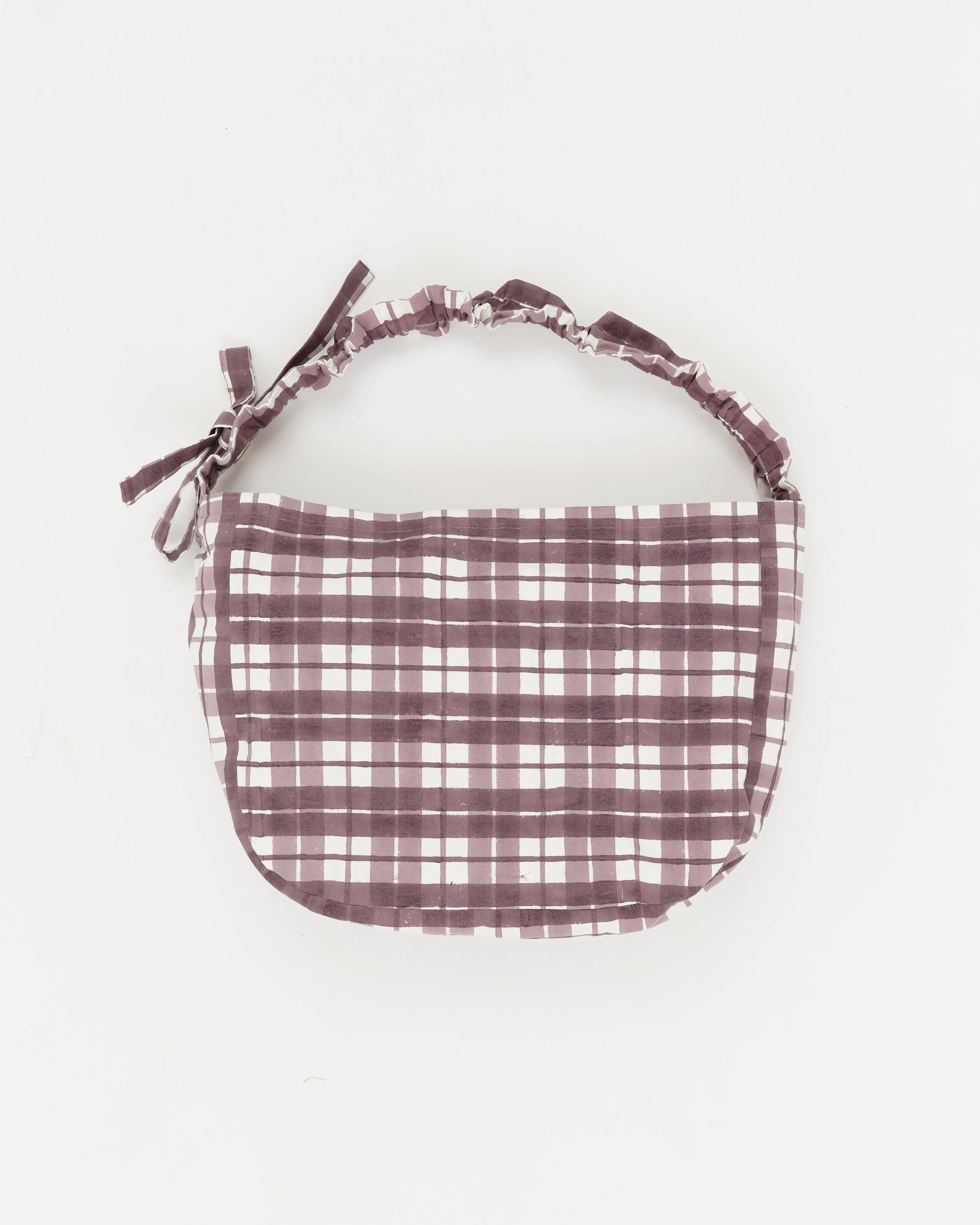 Large Drawstring Port-All - Purple Check