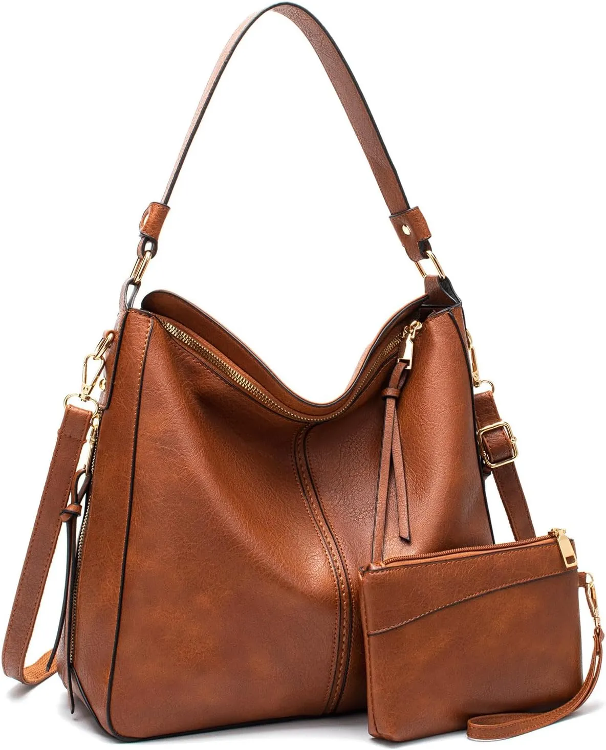 Large Purses and Handbags for Women Hobo Bags Tote Bag Crossbody Shoulder Bag Satchel Purse Set 2pcs