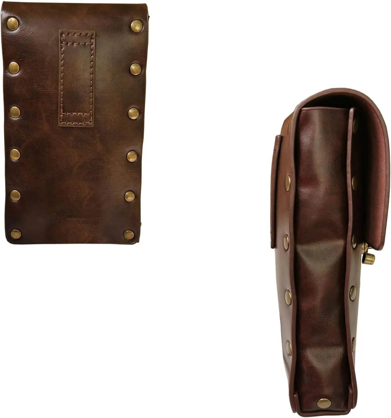 Larswon Renaissance Bag Medieval Belt Pouch Leather Belt Pouch Leg Phone Holder Festival Faire Accessories