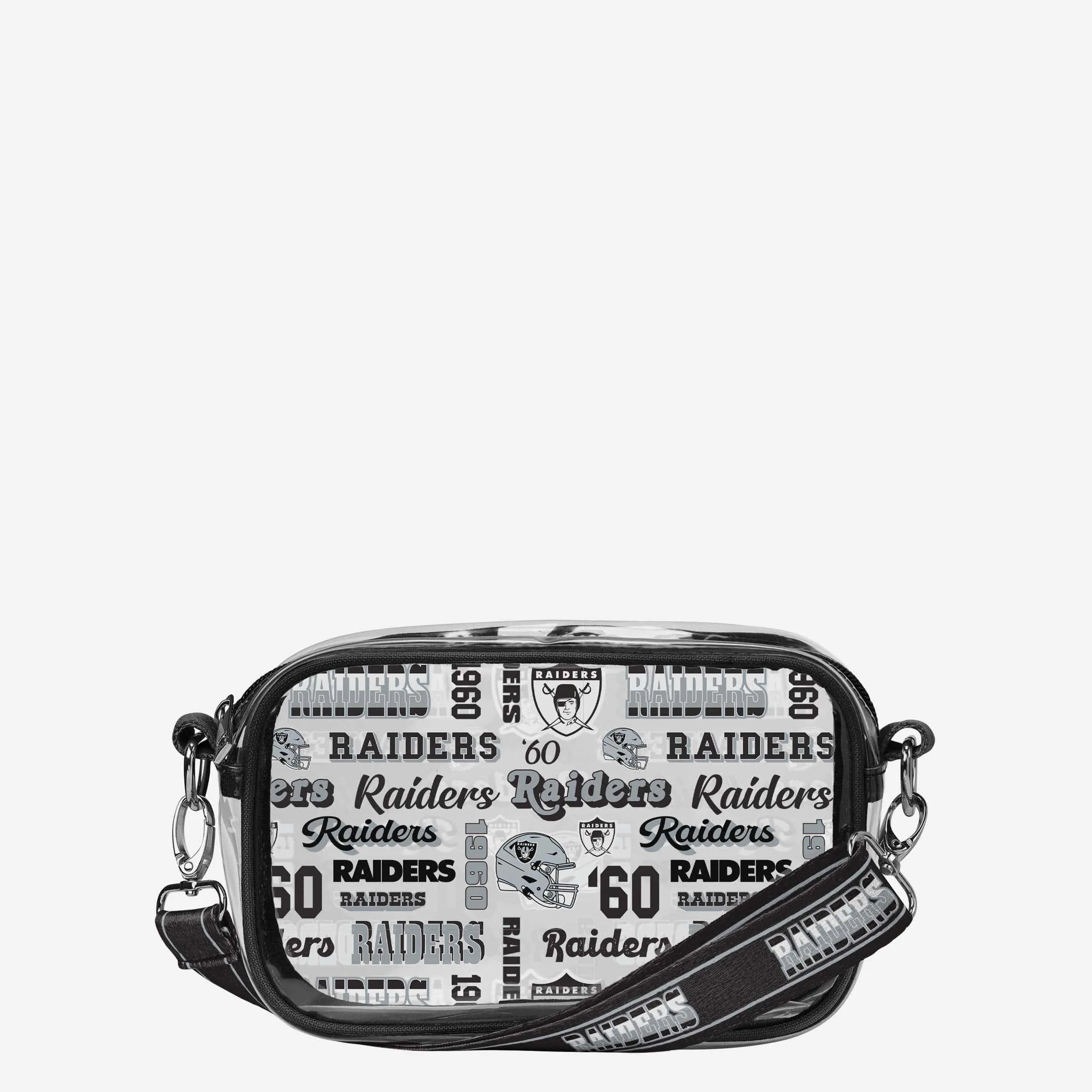 Las Vegas Raiders Repeat Retro Print Clear Crossbody Bag