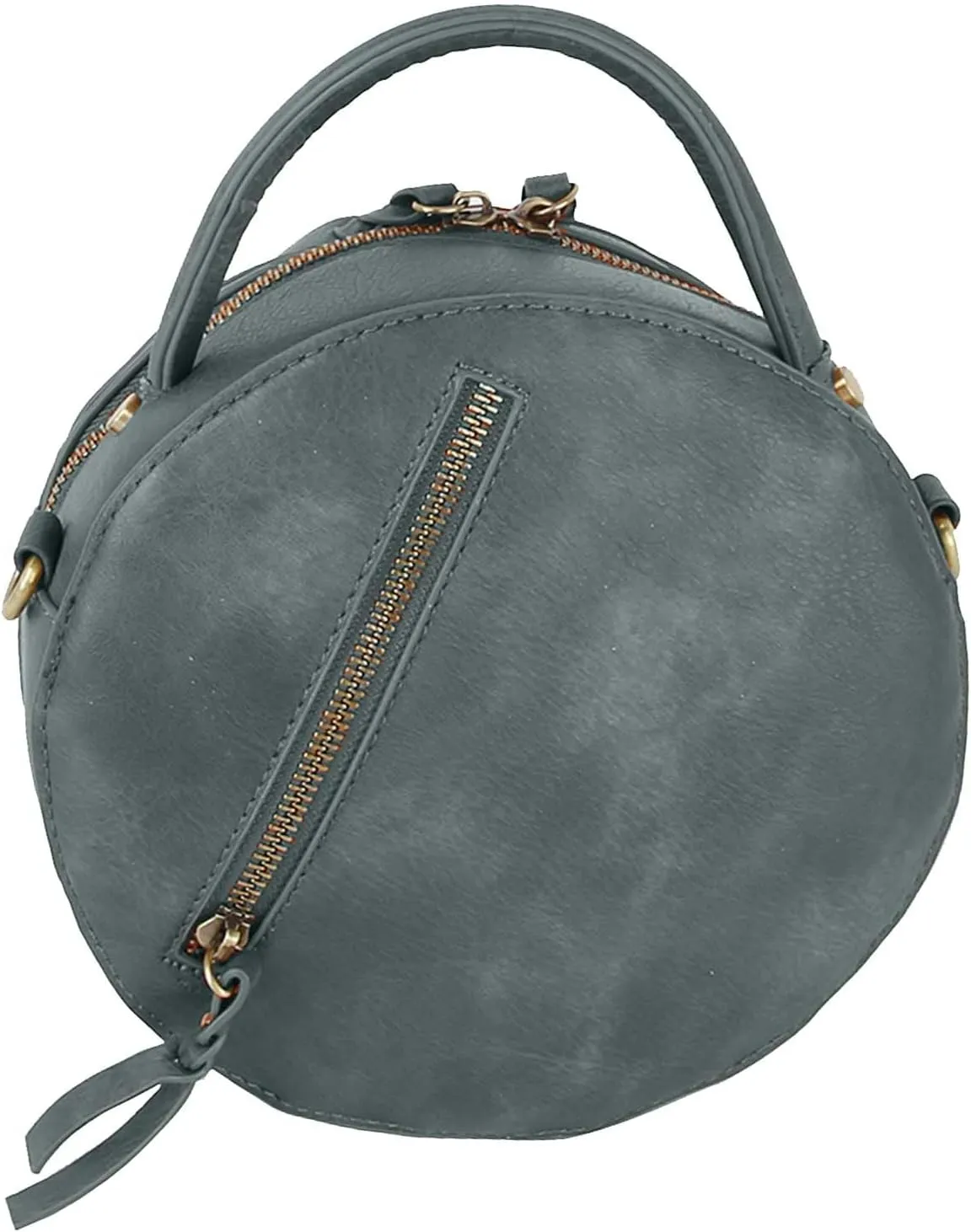 Le Miel Mini Round Tassel Charm Vegan Leather Crossbody Shoulder Sling Bag for Women