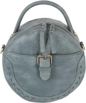 Le Miel Mini Round Tassel Charm Vegan Leather Crossbody Shoulder Sling Bag for Women