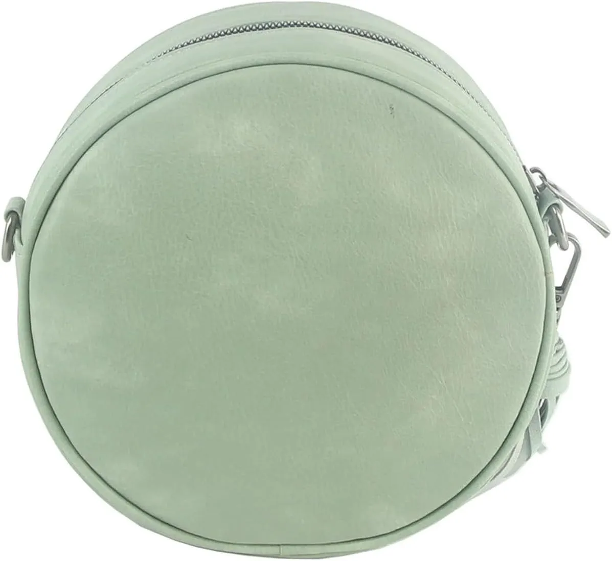 Le Miel Mini Round Tassel Charm Vegan Leather Crossbody Shoulder Sling Bag for Women