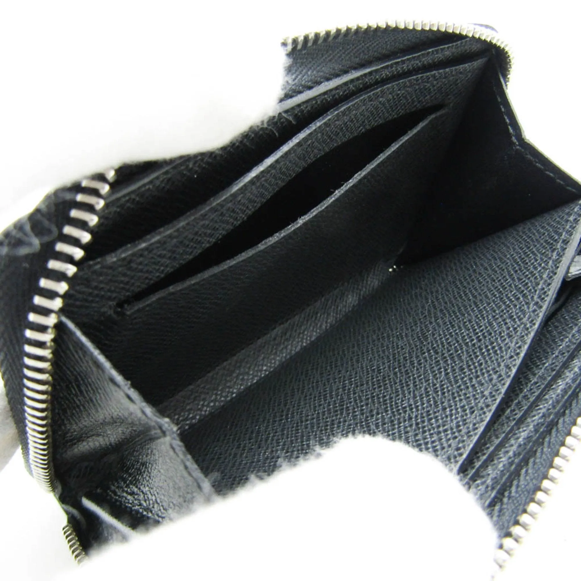 Leather Coin Purse with Zipper Closure and Card Slots