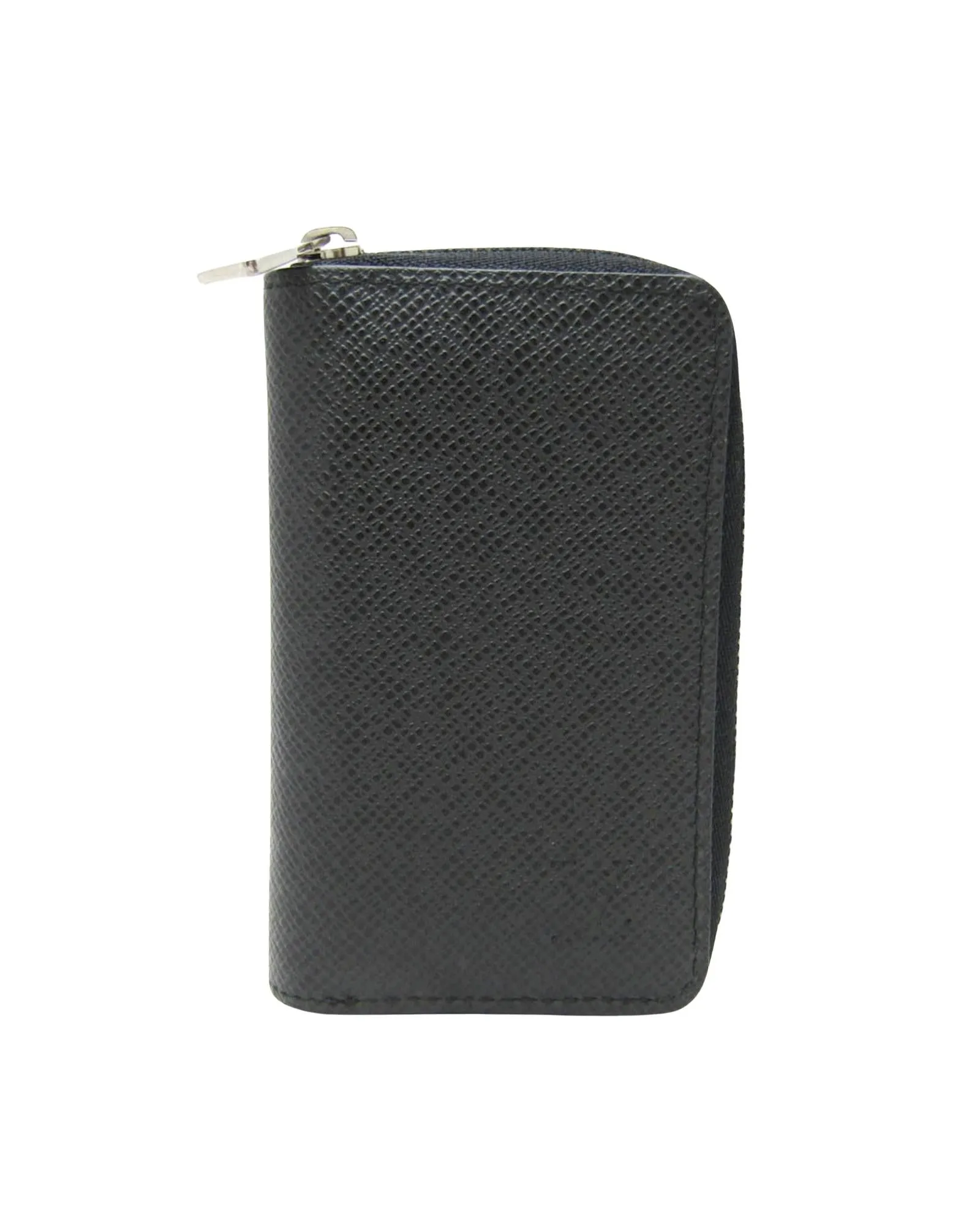 Leather Coin Purse with Zipper Closure and Card Slots