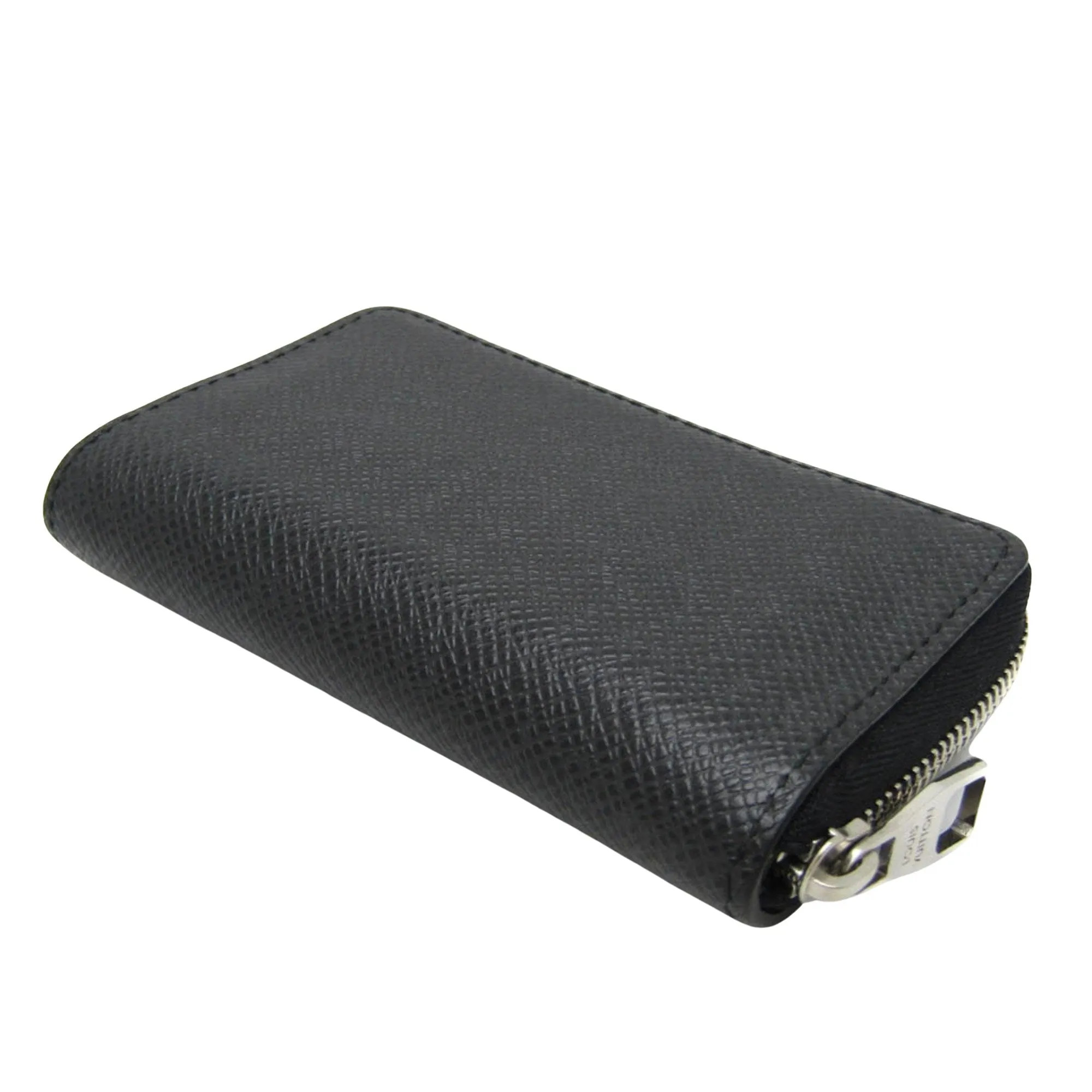 Leather Coin Purse with Zipper Closure and Card Slots