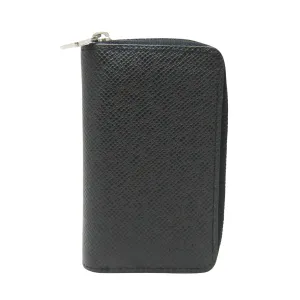 Leather Coin Purse with Zipper Closure and Card Slots