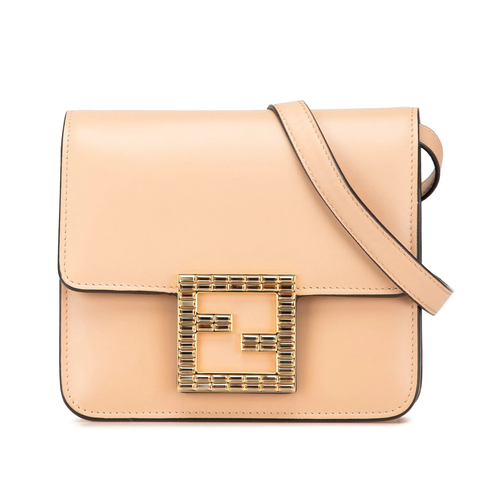 Leather Crystal Fab Crossbody