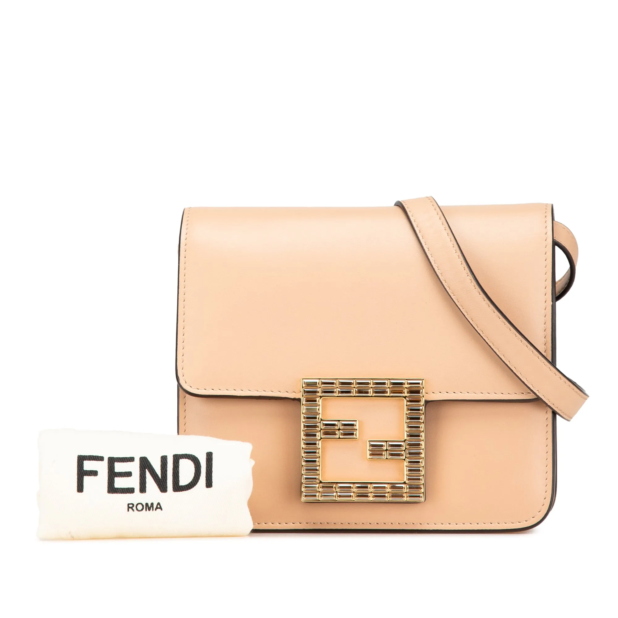 Leather Crystal Fab Crossbody
