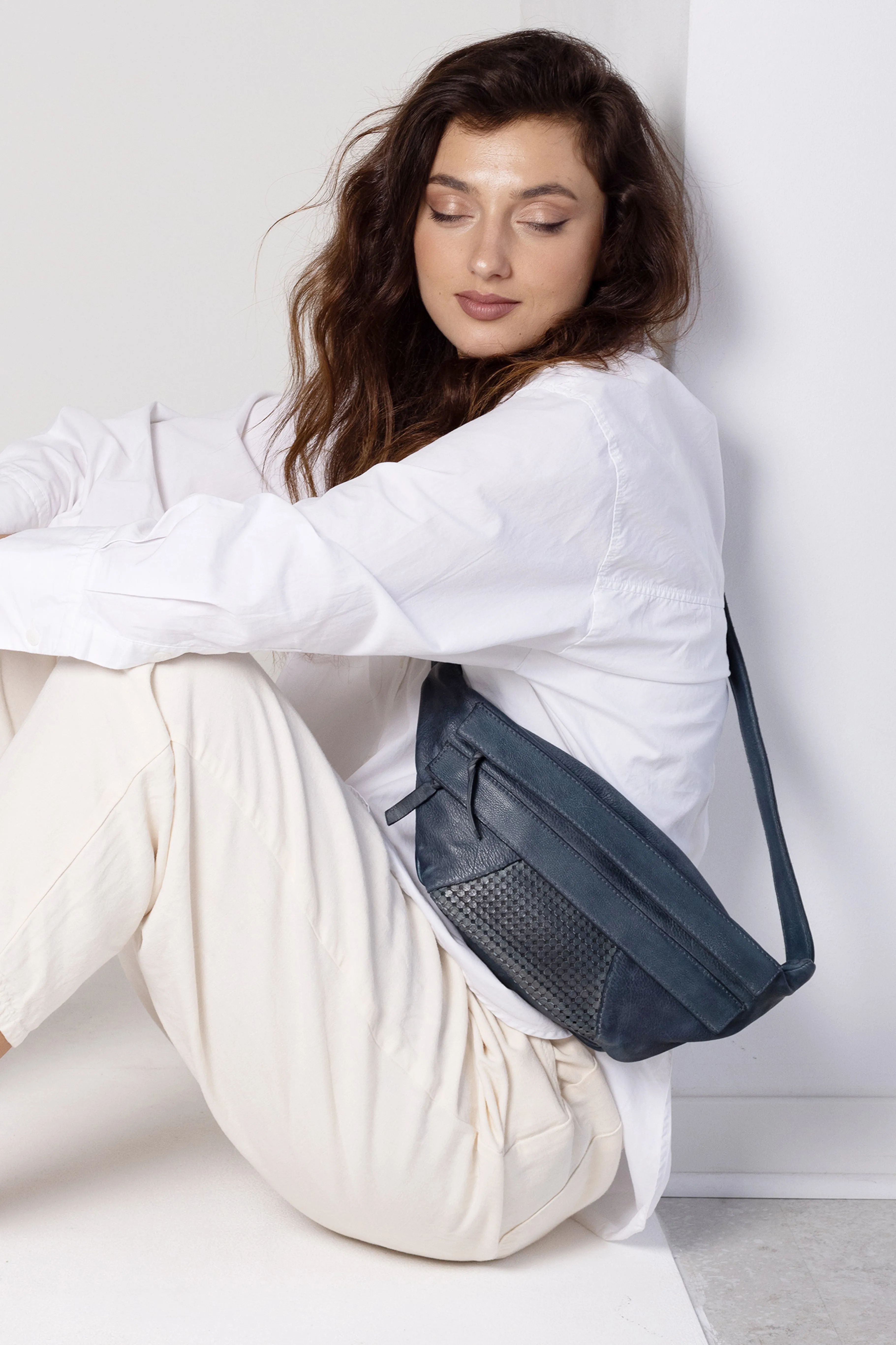 Leather Sling Crossbody Bag