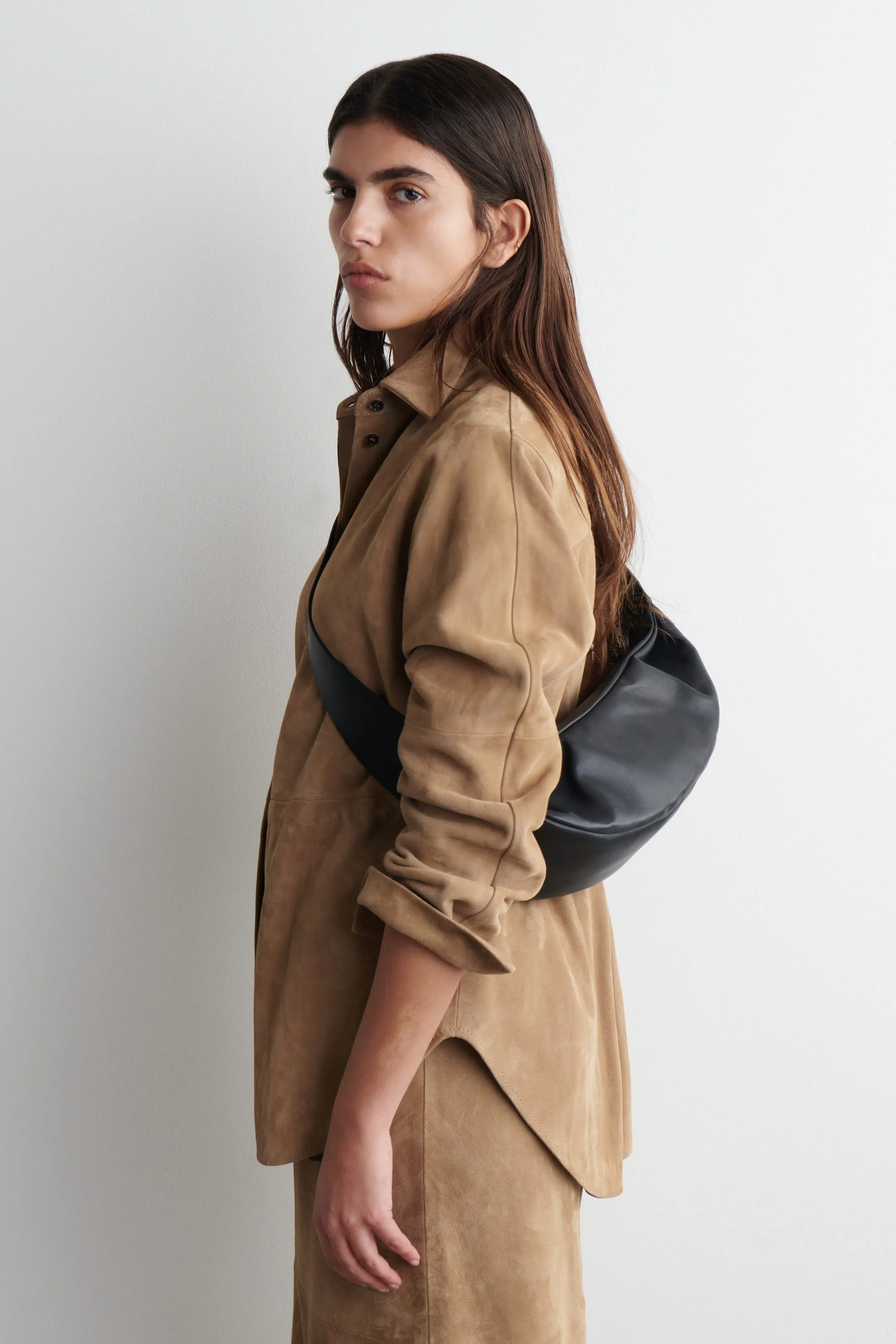 Leather swing crossbody bag