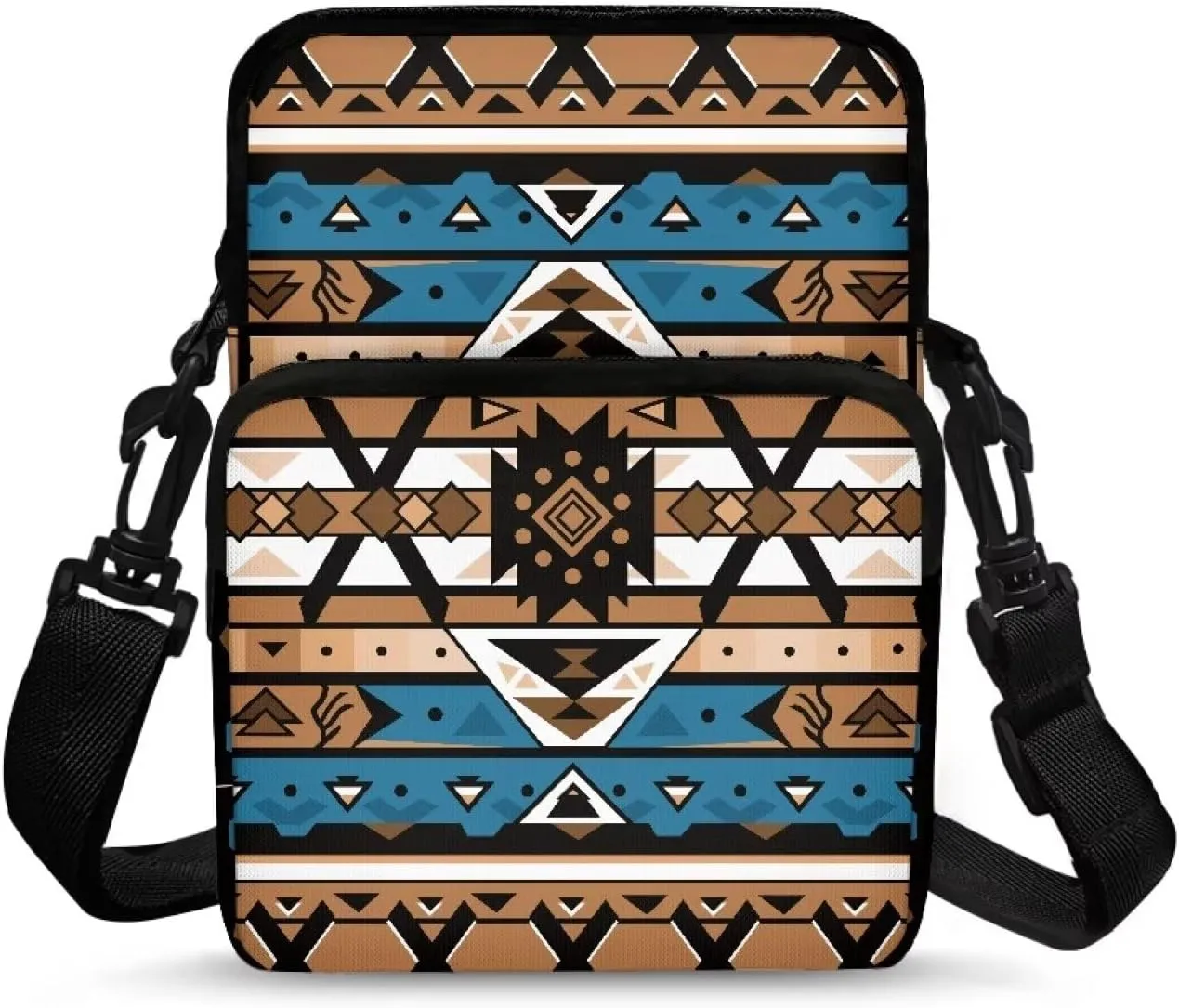 LedBack Cossbody Bag Messenger Bag Crossbody Bag Double Handbag Purse Shoulder Bag with Front Pocket for Women Men