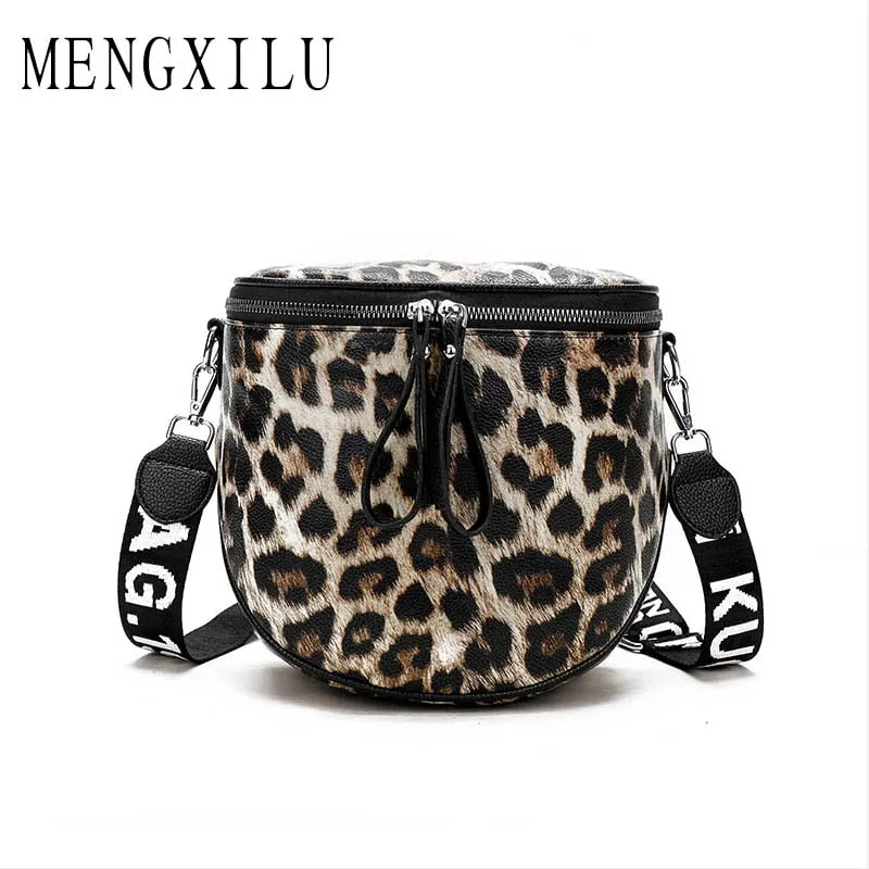 Leopard Print Saddle Woman Bag