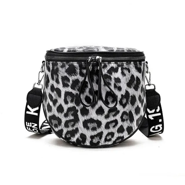Leopard Print Saddle Woman Bag
