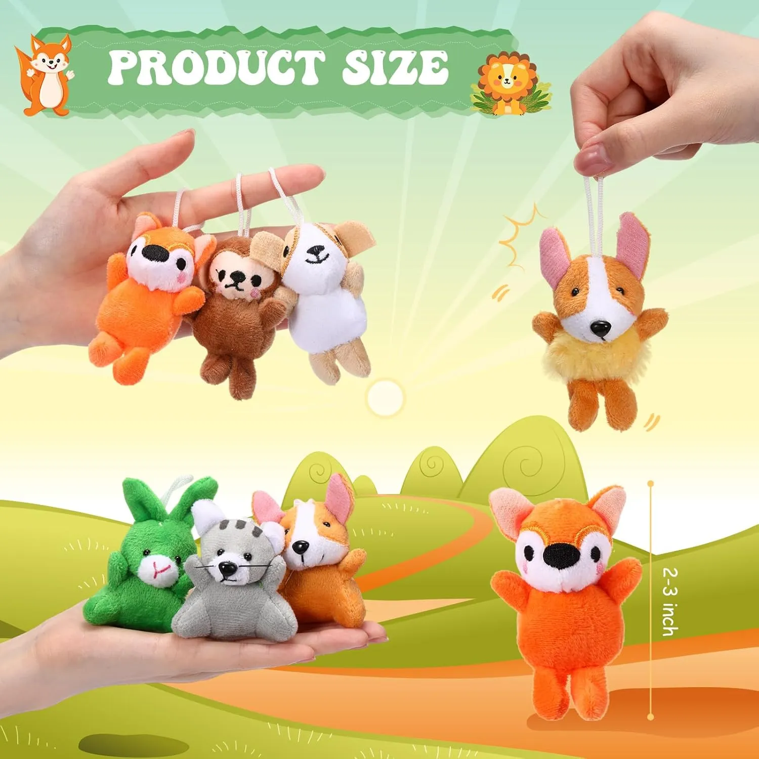 Leyndo 200 Pcs Mini Stuffed Animals Bulk Small Stuffed Animals Keychain Back to School Gifts Tiny Plush Toys for Classroom Rewards Carnival Prizes Birthday Party Favors(Cute)